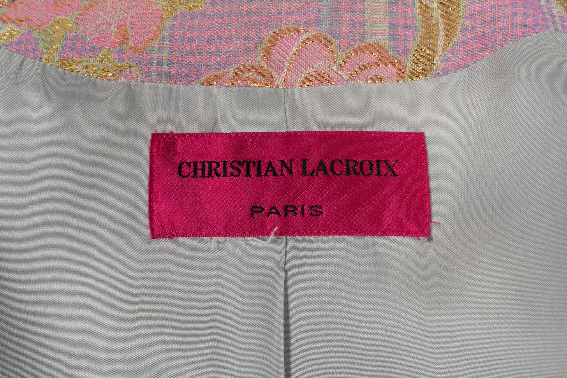 Christian Lacroix Embroidered Jacket Enhanced with Lurex Yarns, 1990s For Sale 4