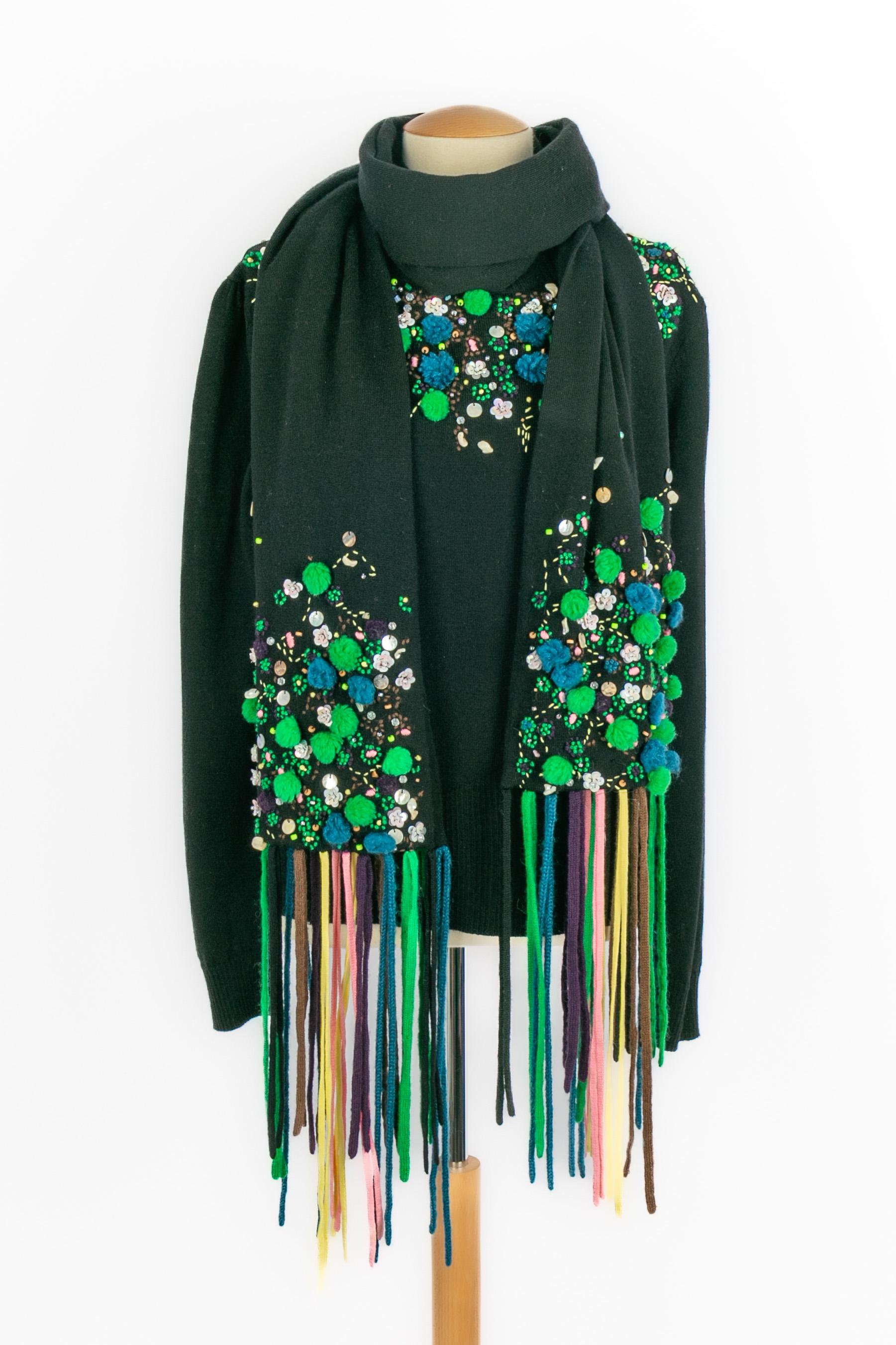 Christian Lacroix embroidered sweater en vente 2
