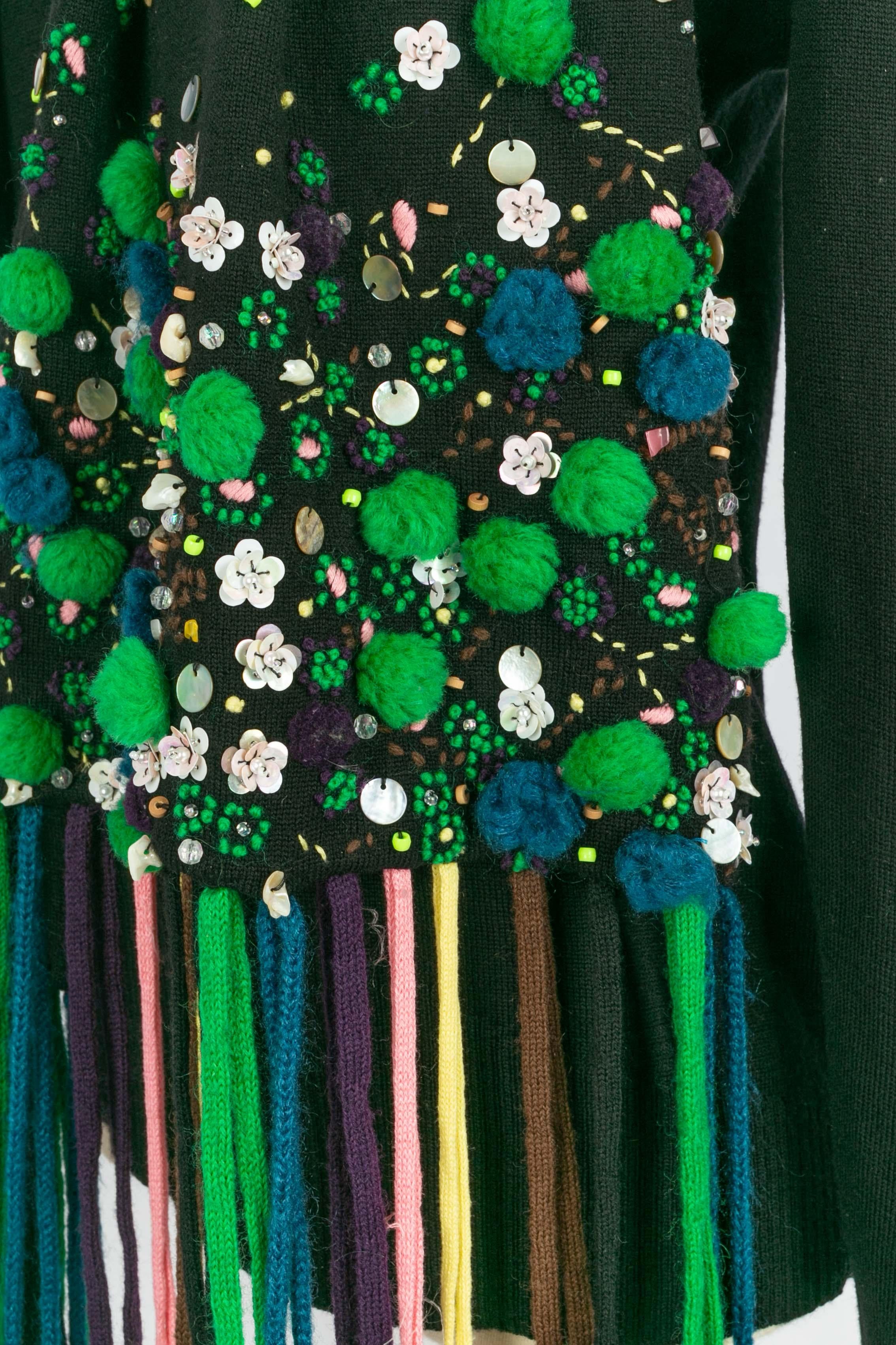 Christian Lacroix embroidered sweater en vente 3