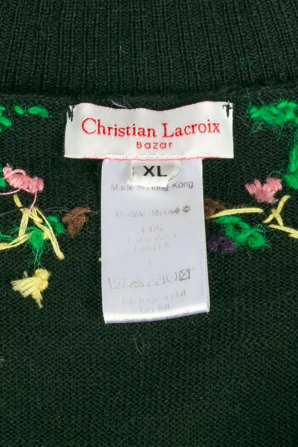 Christian Lacroix embroidered sweater en vente 4