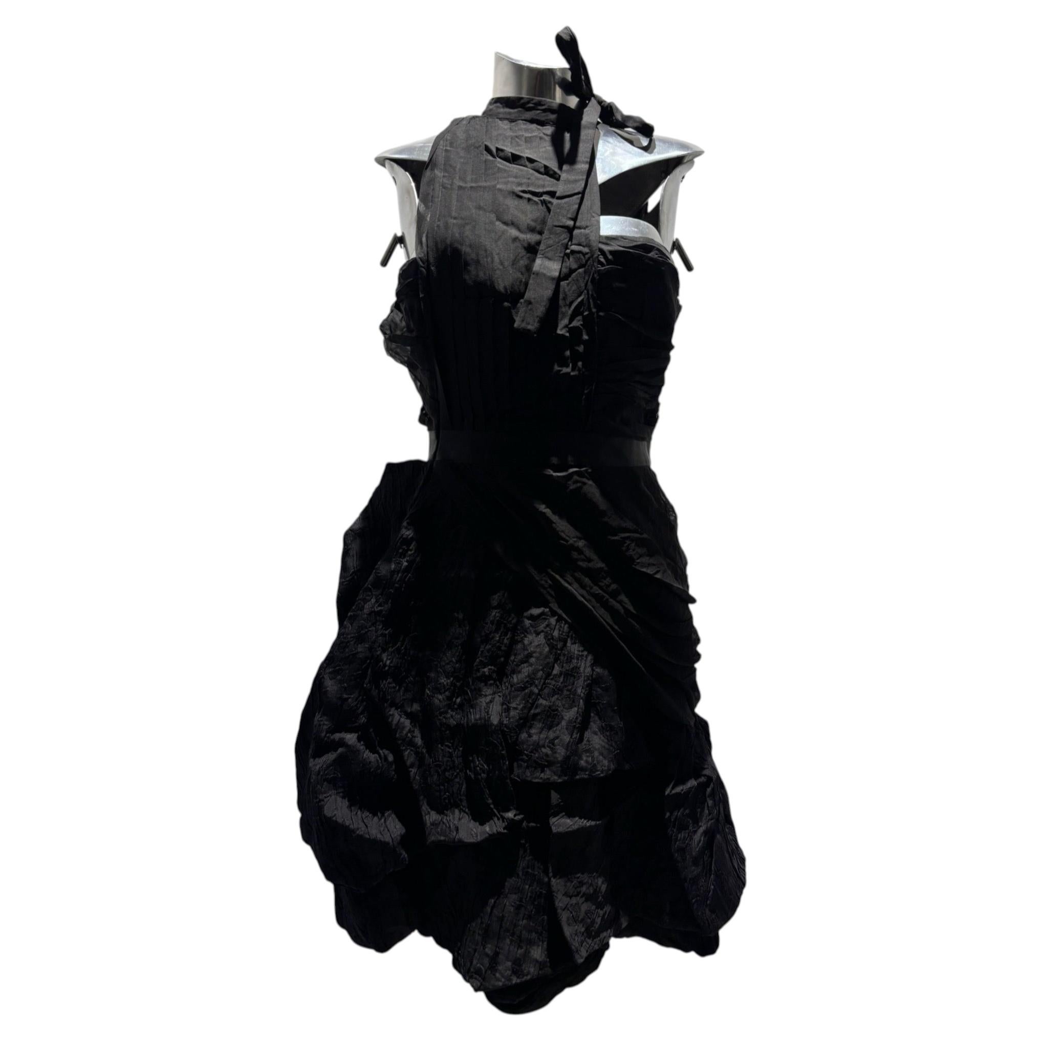 Robe noire courte de Christian Lacroix pour l'automne 2008