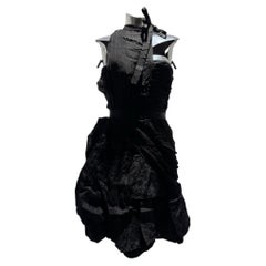 Christian Lacroix Vintage Fall 2008 One Shoulder Black Dress FR 38