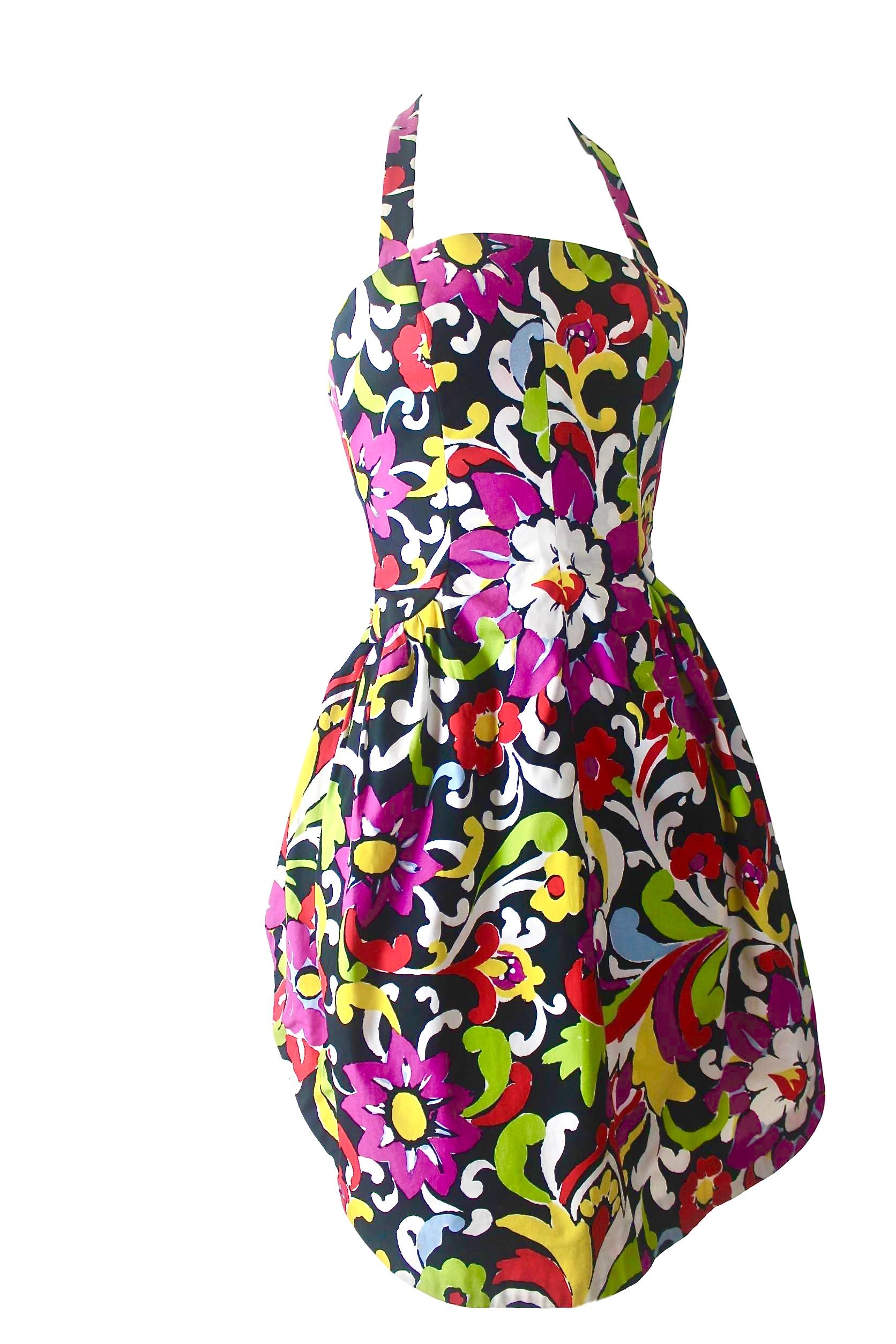Christian Lacroix Floral Summer Pink Label Dress For Sale 9