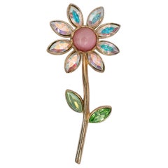 Spilla a forma di fiore in metallo dorato Christian Lacroix