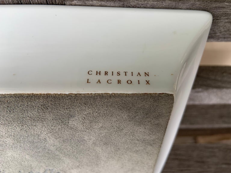 Christian Lacroix for Christofle Gold Starburst Decorated Tray For Sale