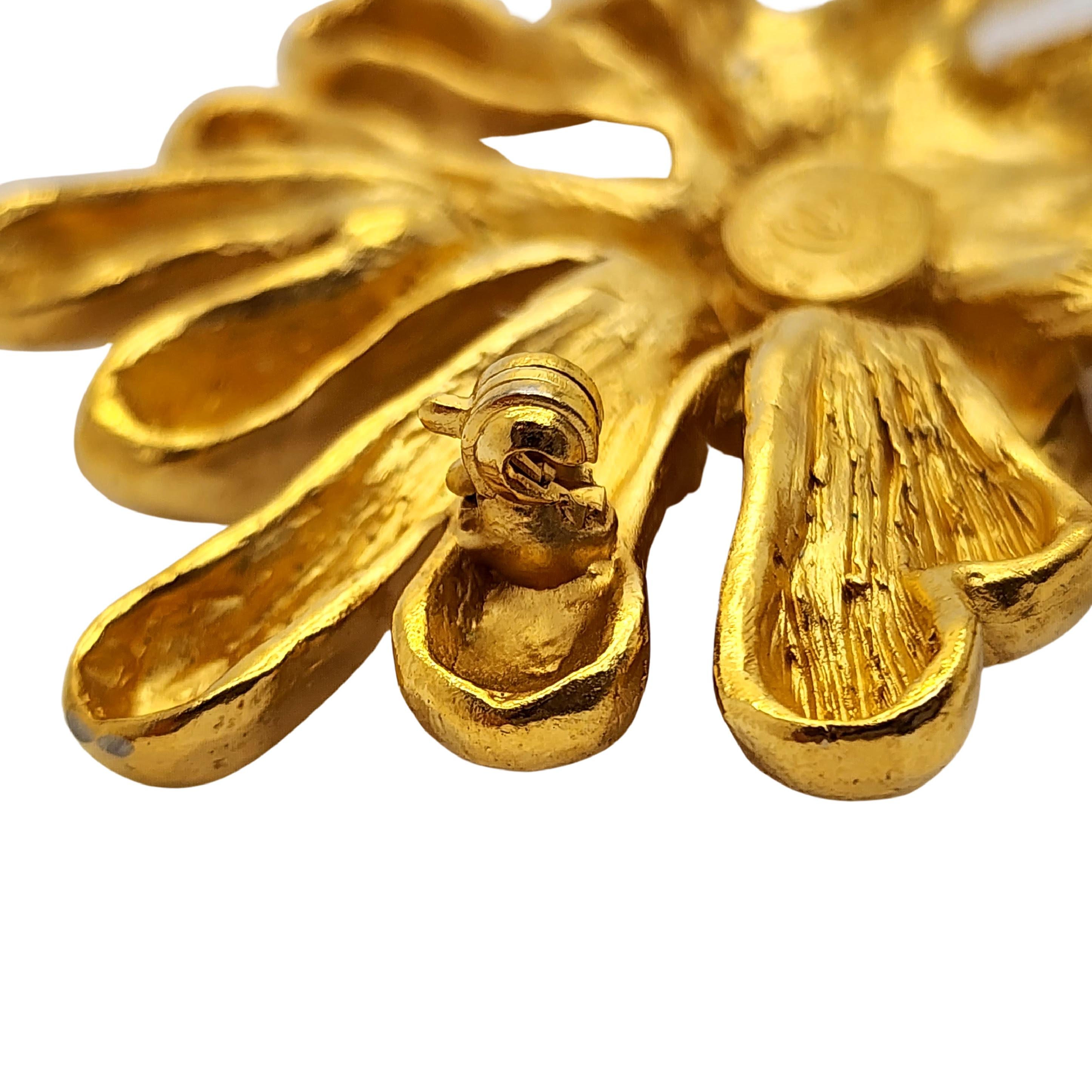 Christian LaCroix France Gold Tone Splash Spatter Pin Brooch #14848 For Sale 3