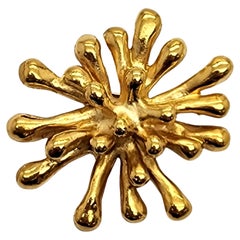 Christian LaCroix France Gold Tone Splash Spatter Pin Brooch #14848