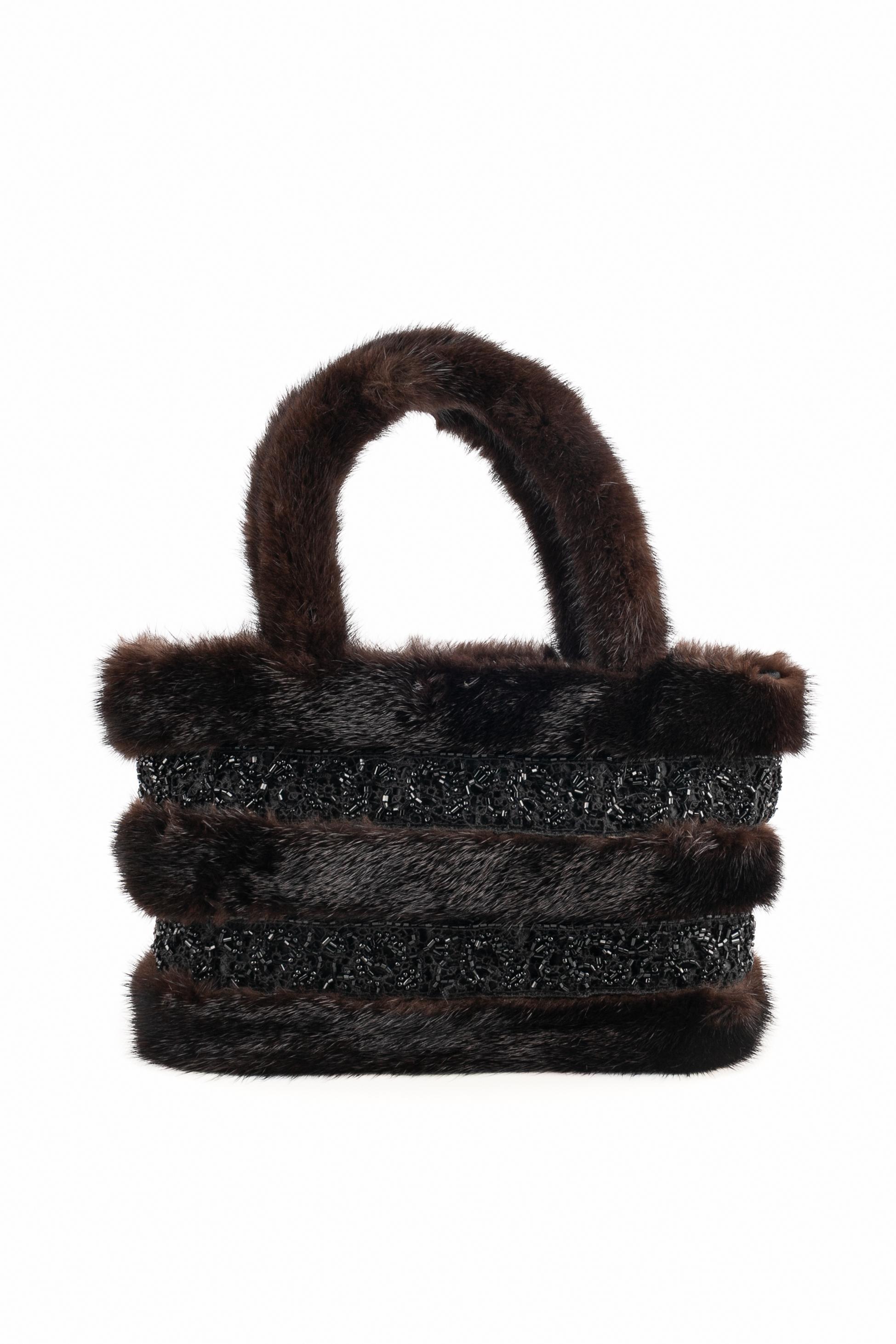 Christian Lacroix fur bag In Excellent Condition For Sale In SAINT-OUEN-SUR-SEINE, FR