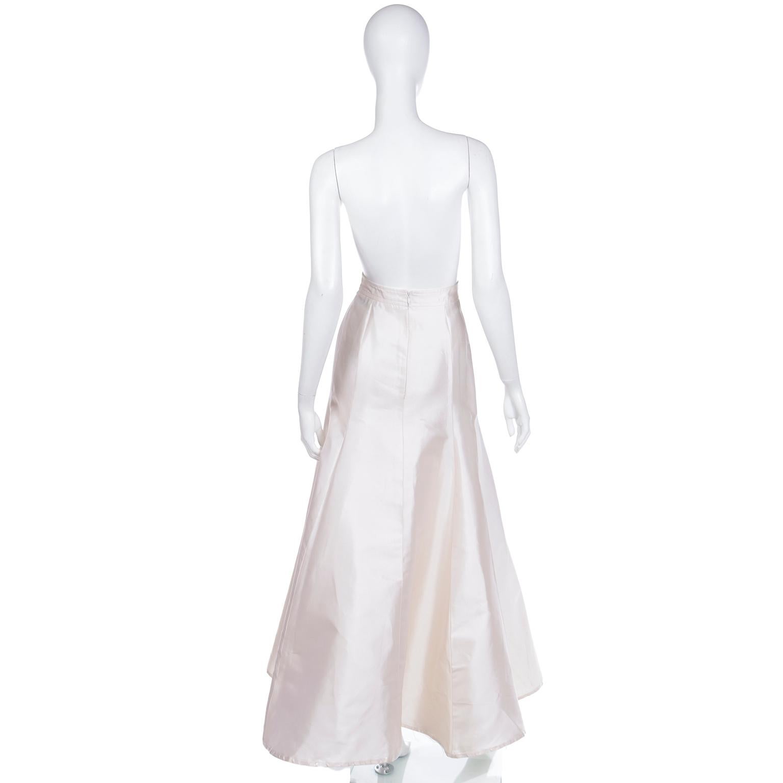 Women's Christian Lacroix FW 1995 Long Champagne Silk  Evening Skirt For Sale