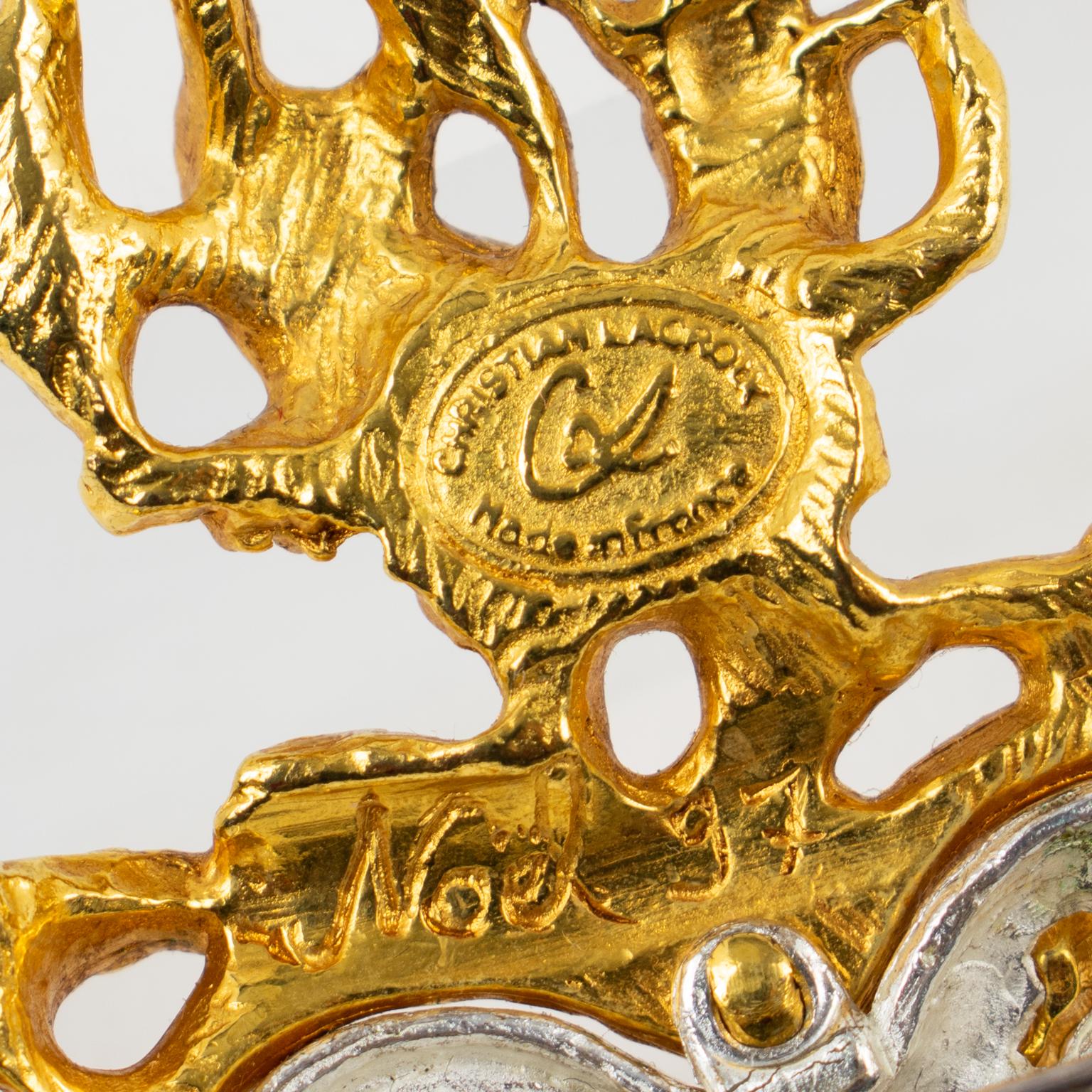 Christian Lacroix Vergoldete Herzbrosche für Noel 97, limitierte Auflage im Angebot 2