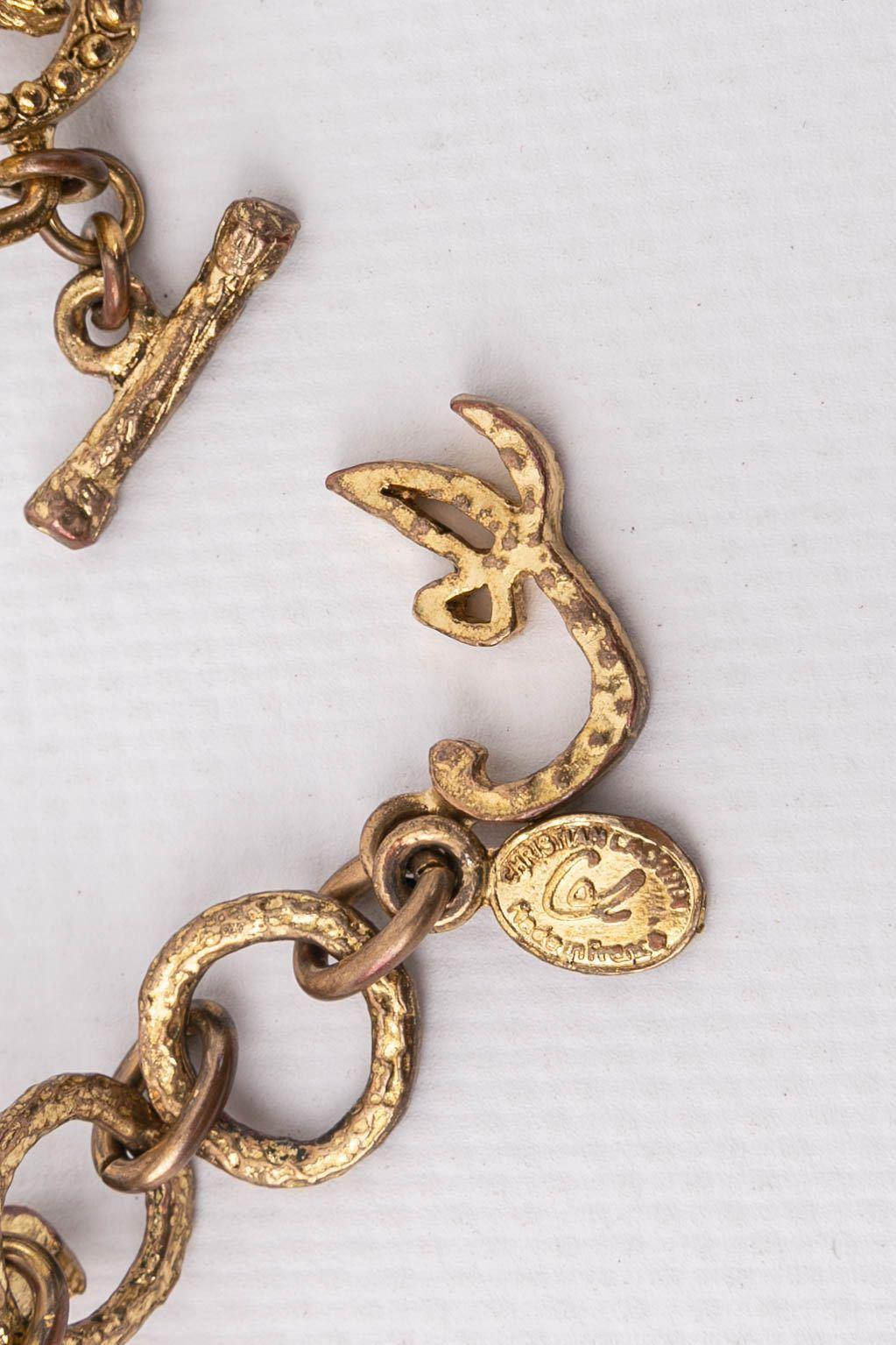 Pulsera de metal dorado Christian Lacroix en Excelente estado para la venta en SAINT-OUEN-SUR-SEINE, FR