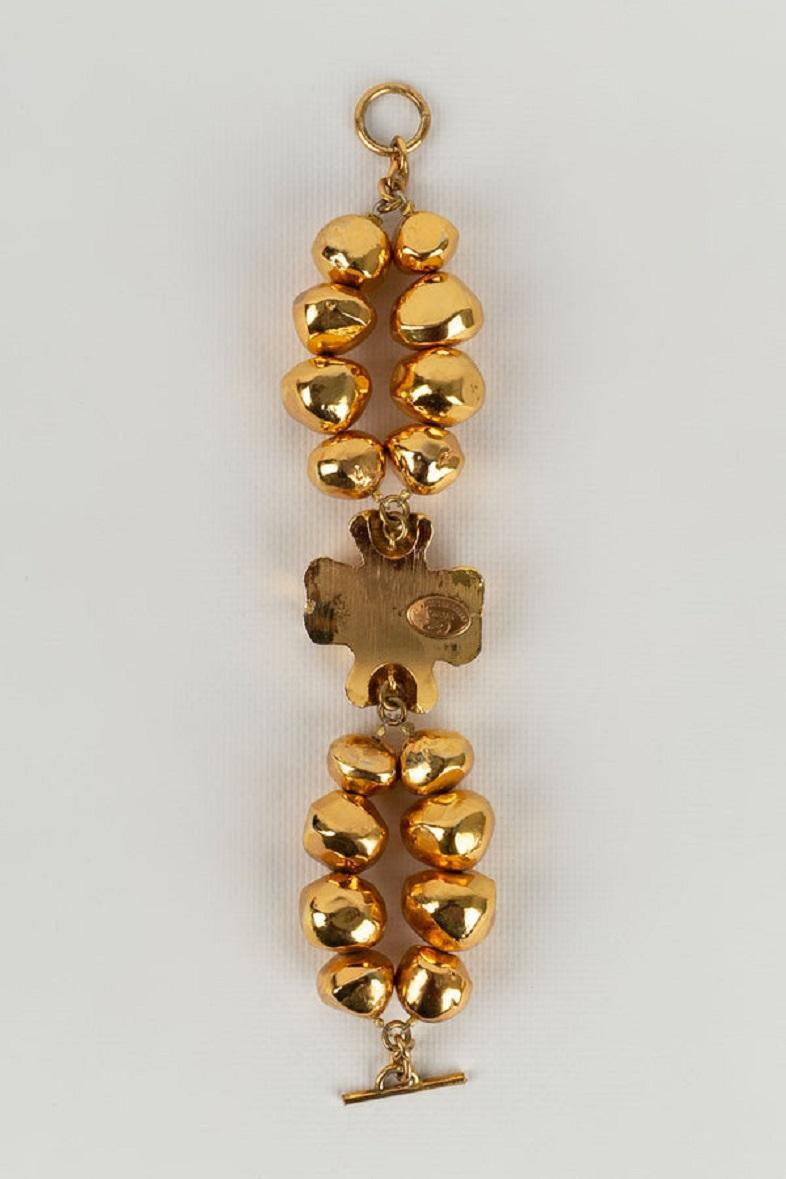 Women's Christian Lacroix Gold Beads Bracelet For Sale