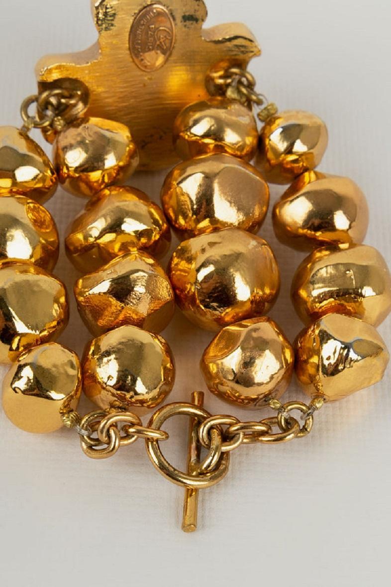 Christian Lacroix Gold Beads Bracelet For Sale 1