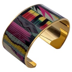 Christian Lacroix Gold Metal Geisha Bracelet Cuff Mint