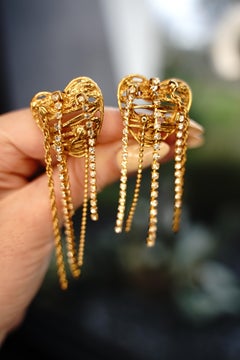 Christian Lacroix goldfarbene Statement-Clip-Ohrringe