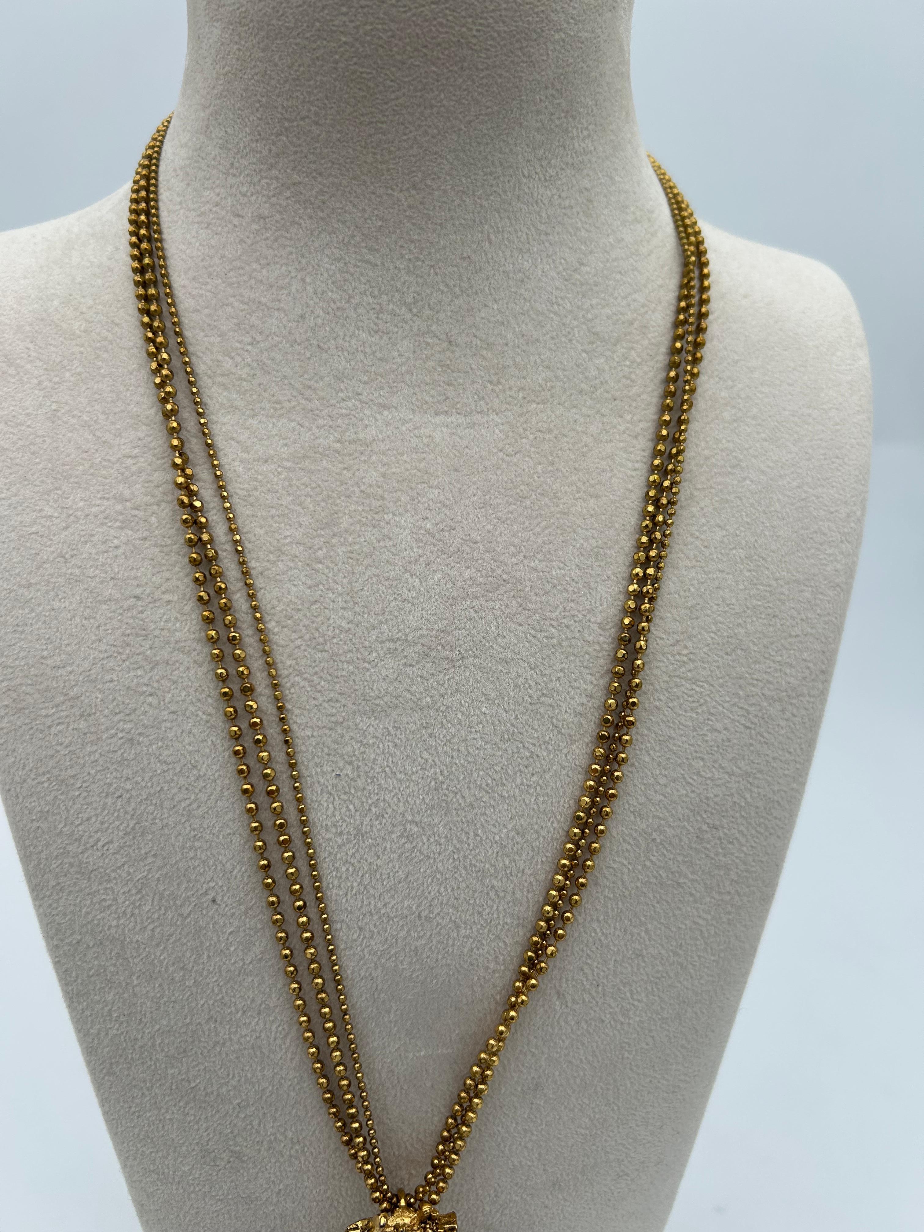 Christian Lacroix Gold Toned Brooch / Necklace für Damen oder Herren im Angebot