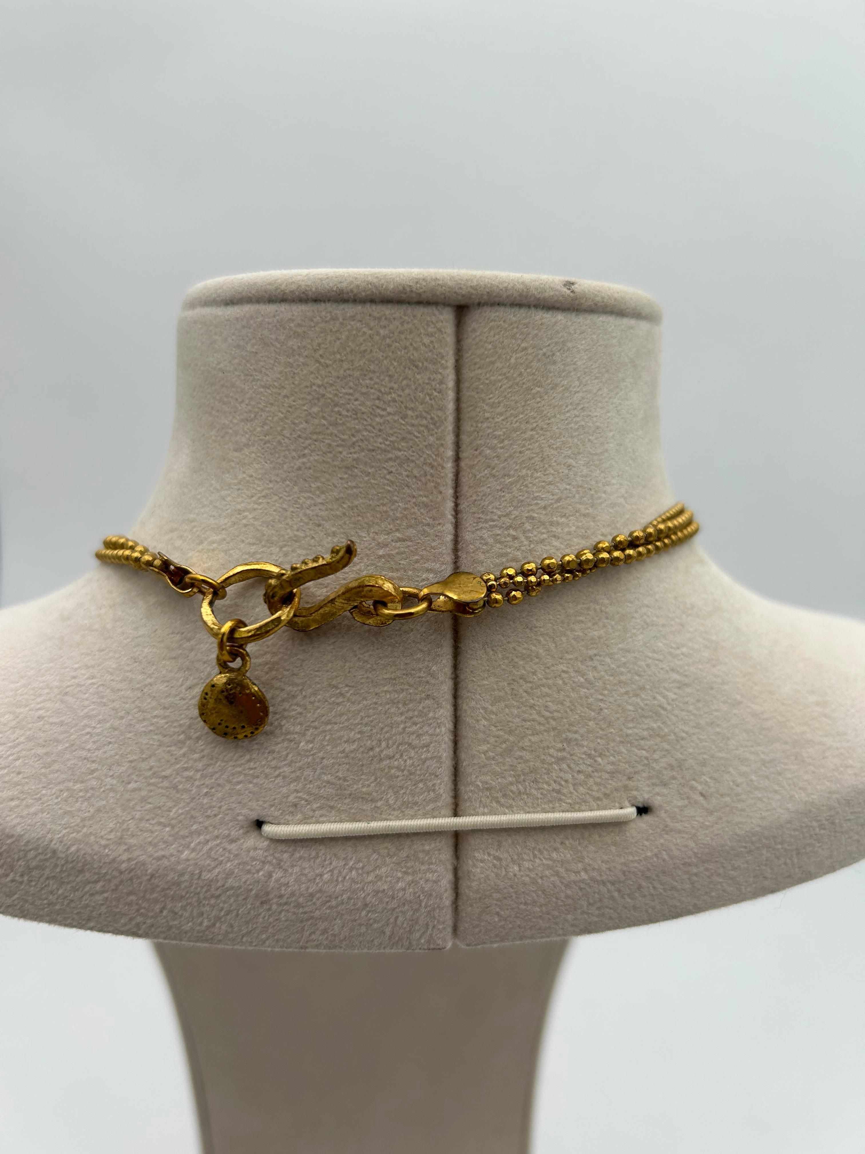 Christian Lacroix Gold Toned Brooch / Necklace im Angebot 1