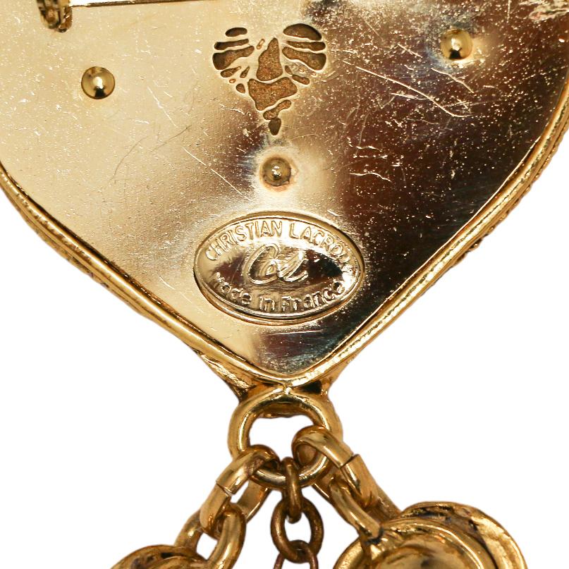 Women's or Men's Christian Lacroix Gold Vintage Brooch
