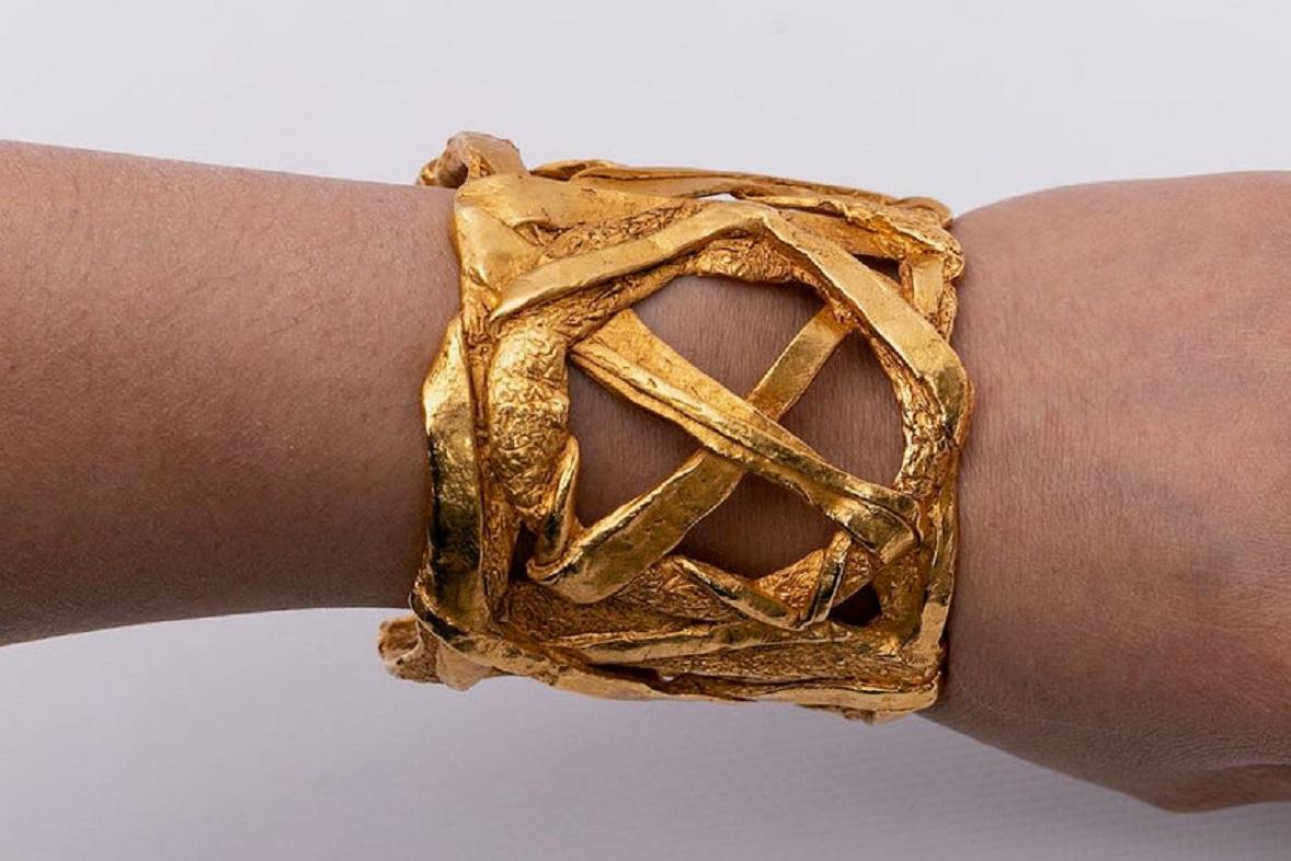 Christian Lacroix Golden Cuff Bracelet 3