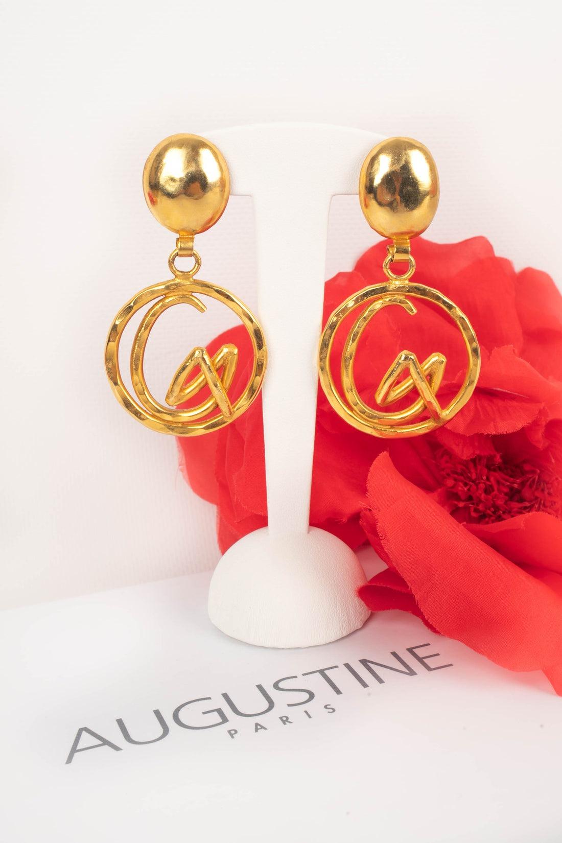 Christian Lacroix Golden Metal Earrings For Sale 3