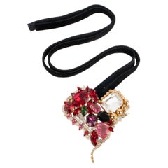 Christian Lacroix Golden Metal Openwork Pendant Necklace