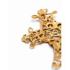 Superbe broche croix vintage Christian Lacroix, années 90
