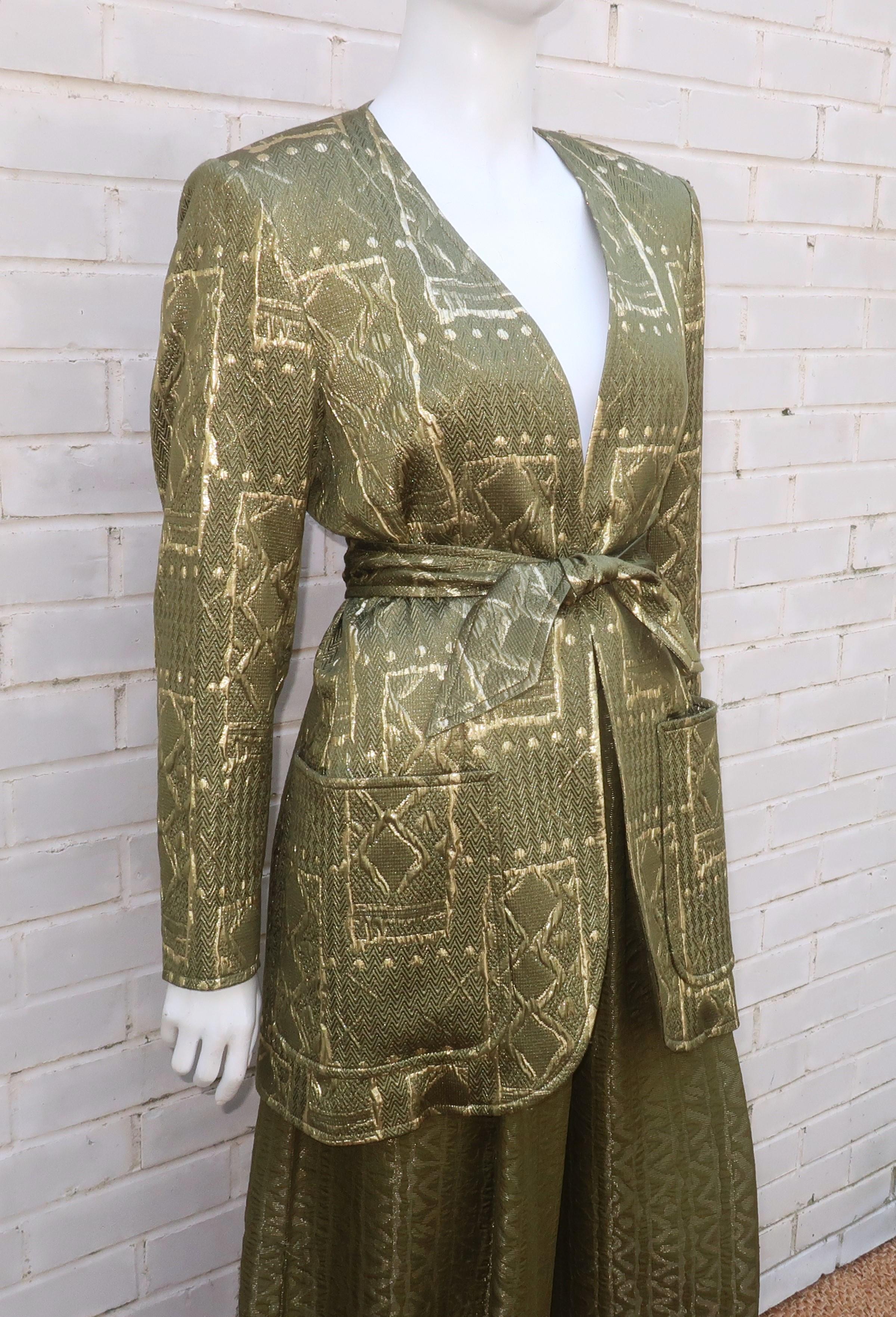 Christian Lacroix - Tailleur da sera in Greene & Greene Oro, anni '80 In condizioni buone in vendita a Atlanta, GA