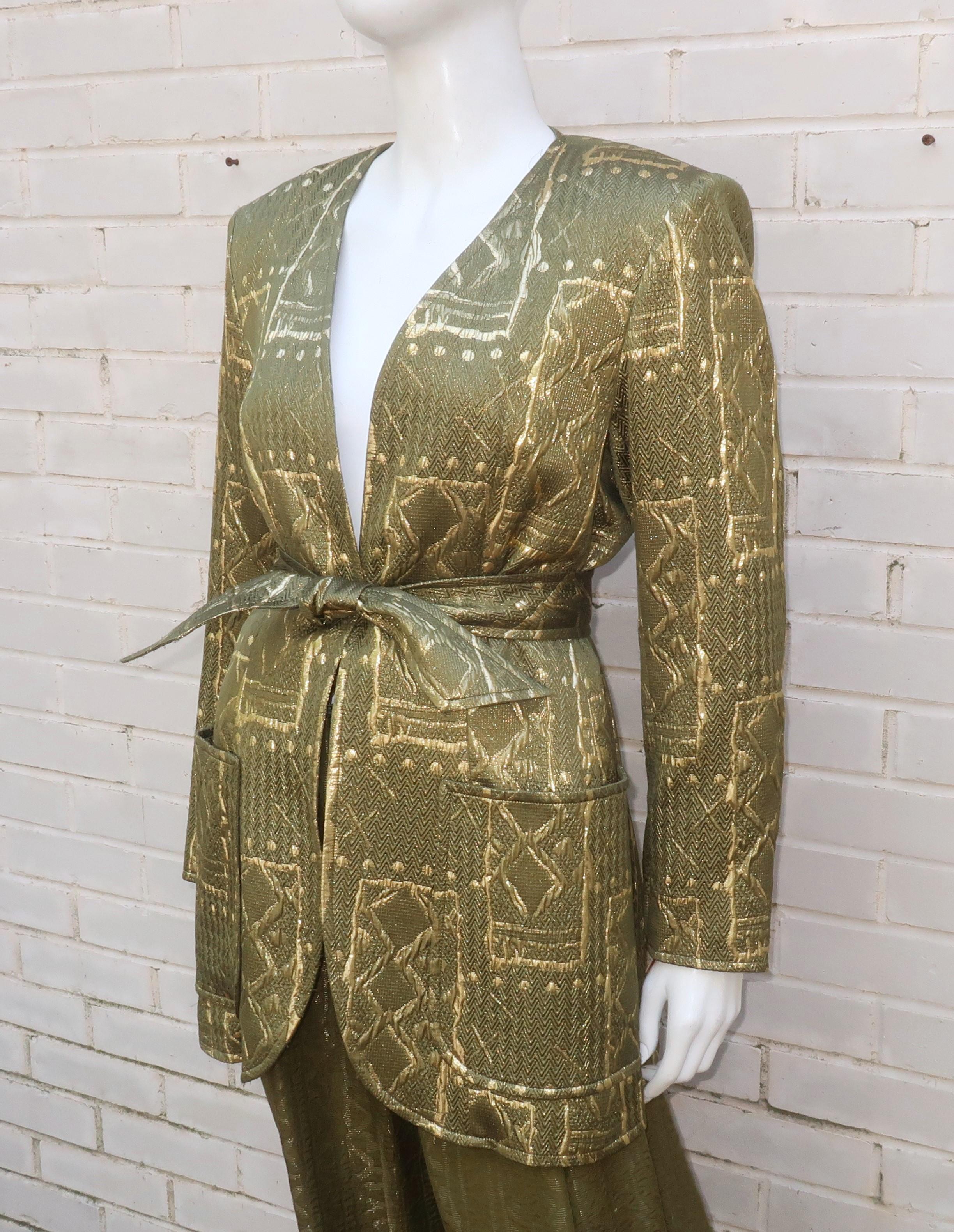 Christian Lacroix - Tailleur da sera in Greene & Greene Oro, anni '80 in vendita 1