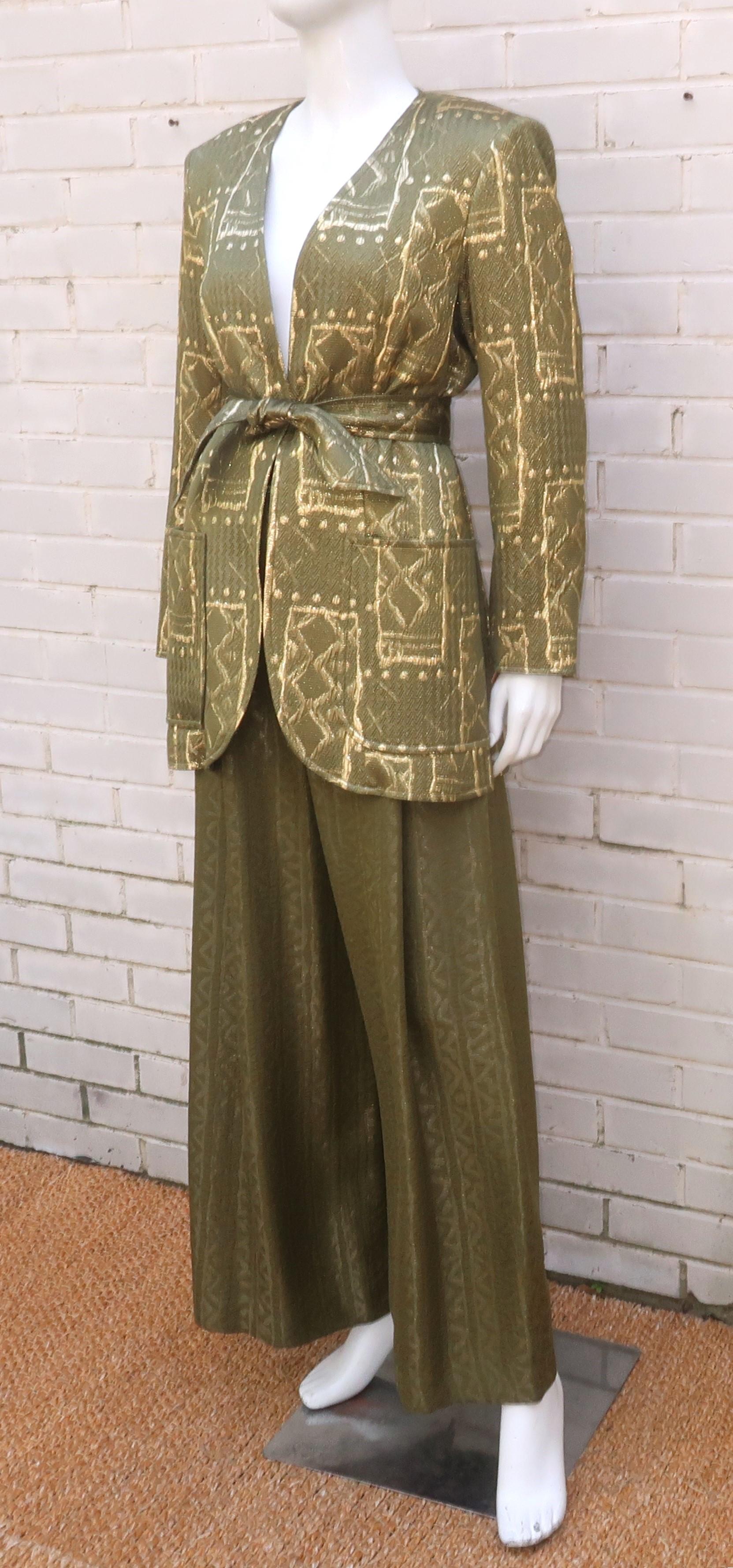 Christian Lacroix - Tailleur da sera in Greene & Greene Oro, anni '80 in vendita 2