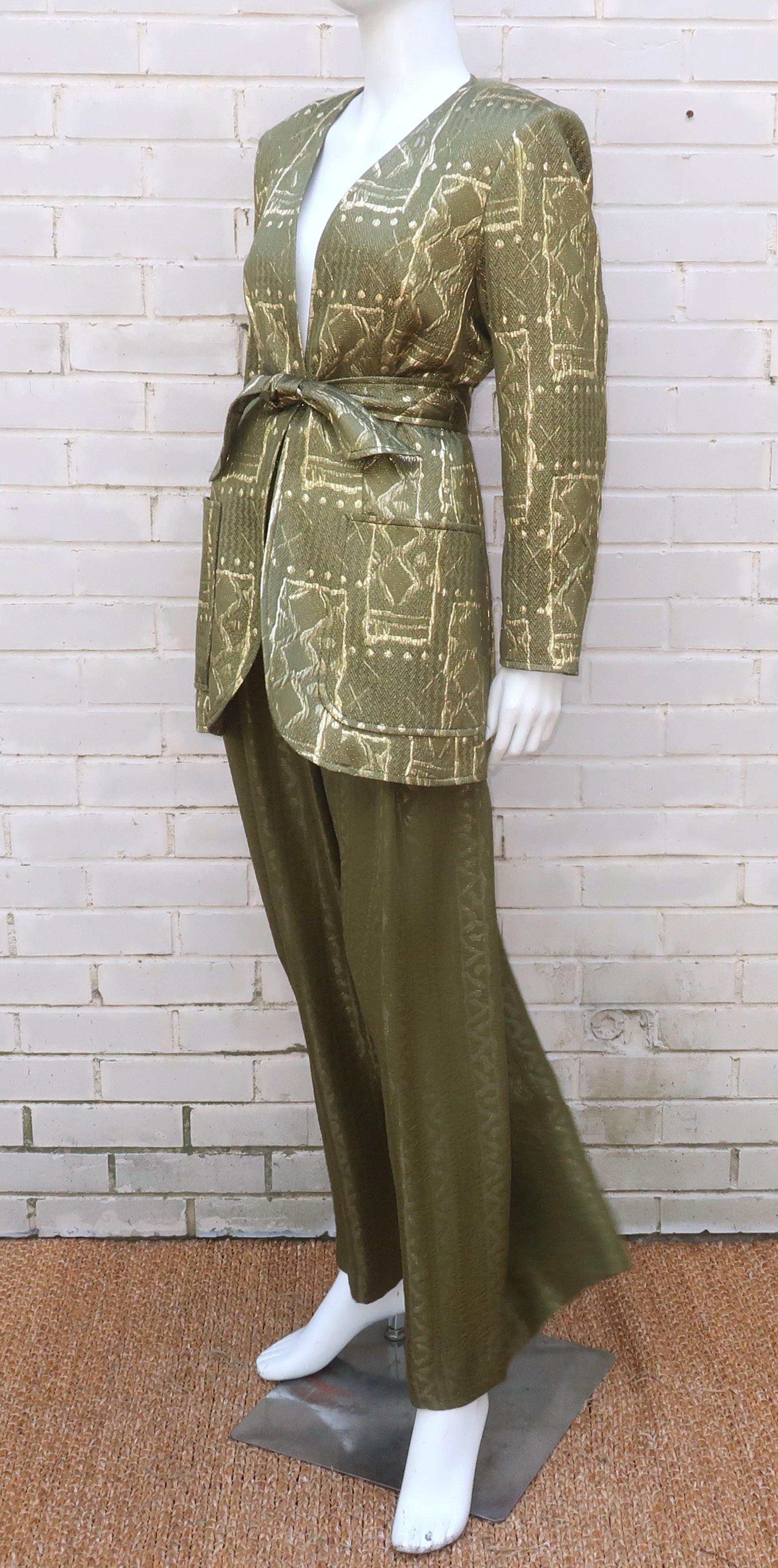 Christian Lacroix - Tailleur da sera in Greene & Greene Oro, anni '80 in vendita 3