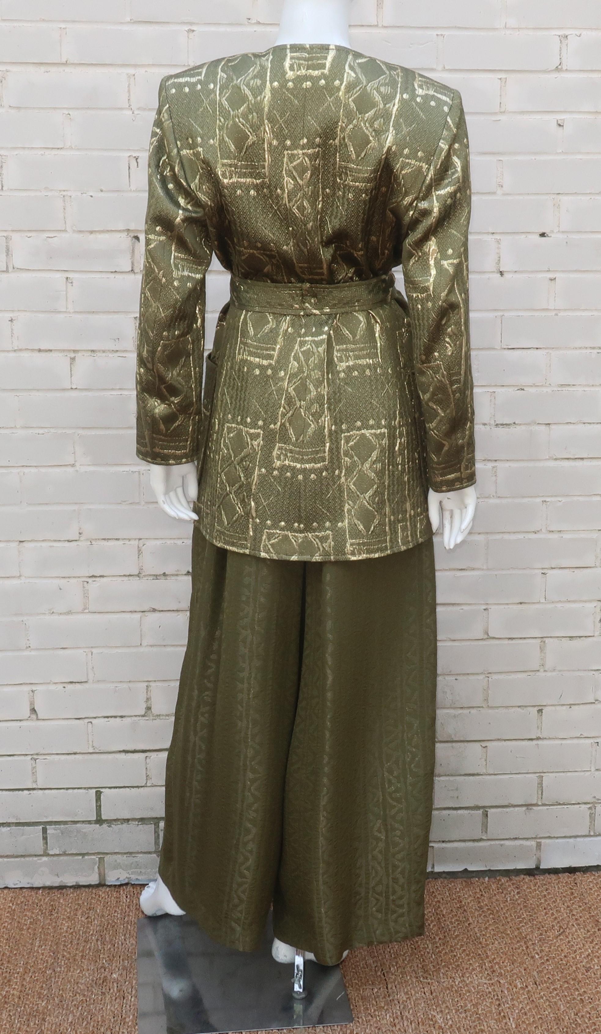 Christian Lacroix - Tailleur da sera in Greene & Greene Oro, anni '80 in vendita 4