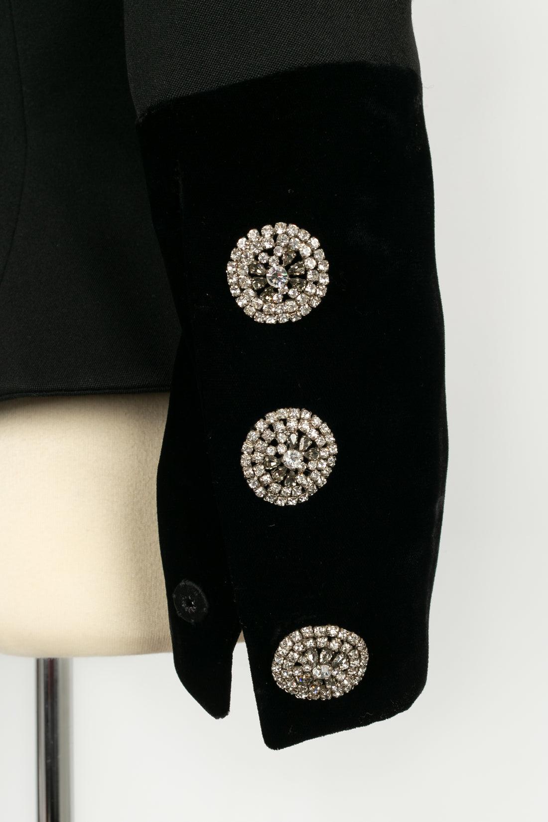 Christian Lacroix Haute Couture ensemble veste et jupe noire en vente 5