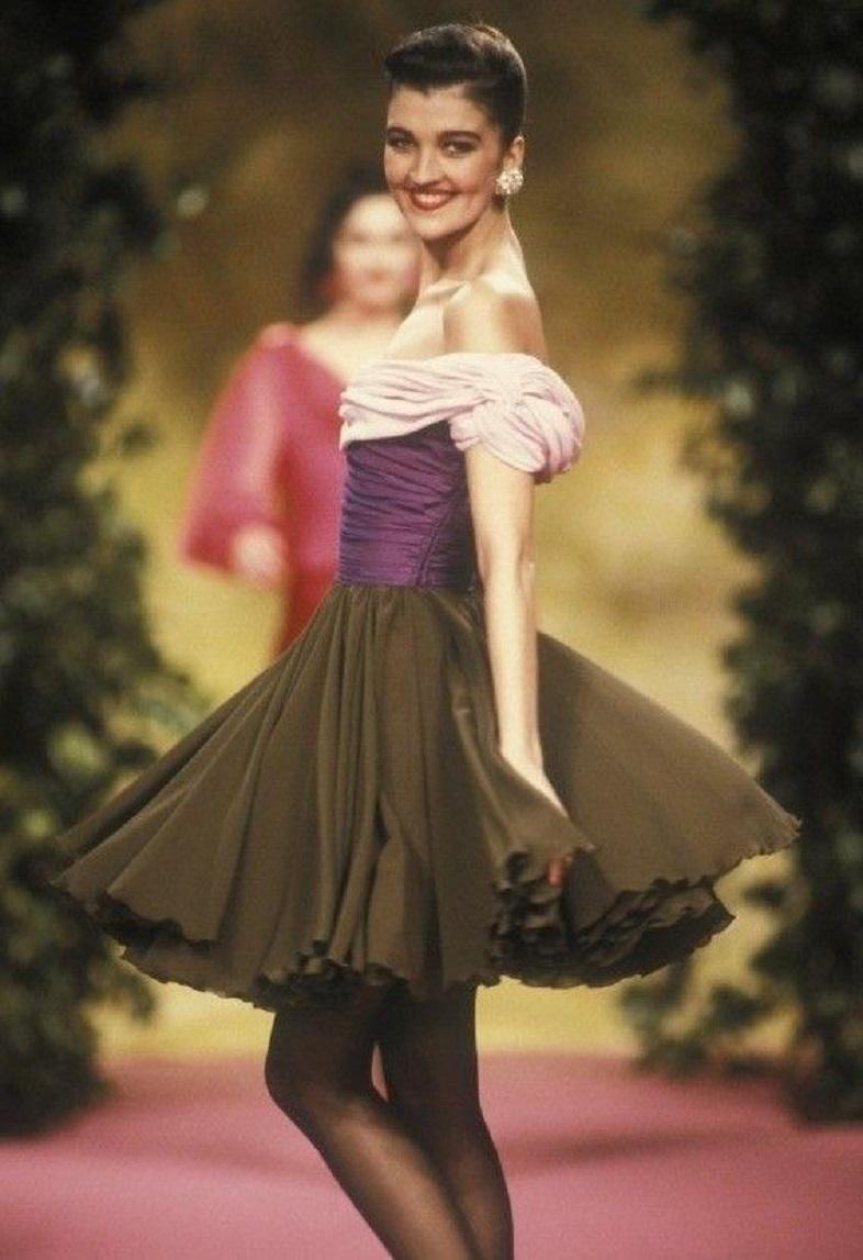 Christian Lacroix Haute Couture Chiffon Dress, Spring-Summer 1990  For Sale 8