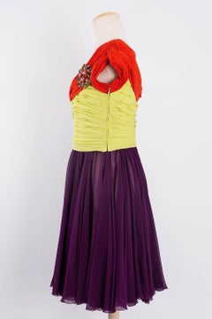Christian Lacroix Haute Couture Chiffon Dress, Spring-Summer 1990