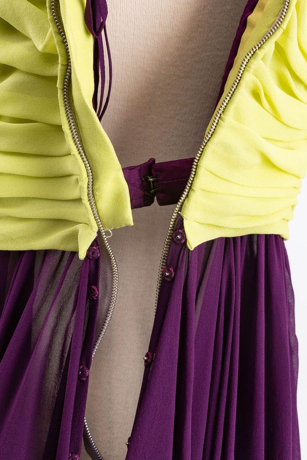 Christian Lacroix Haute Couture Chiffon Dress, Spring-Summer 1990  For Sale 4