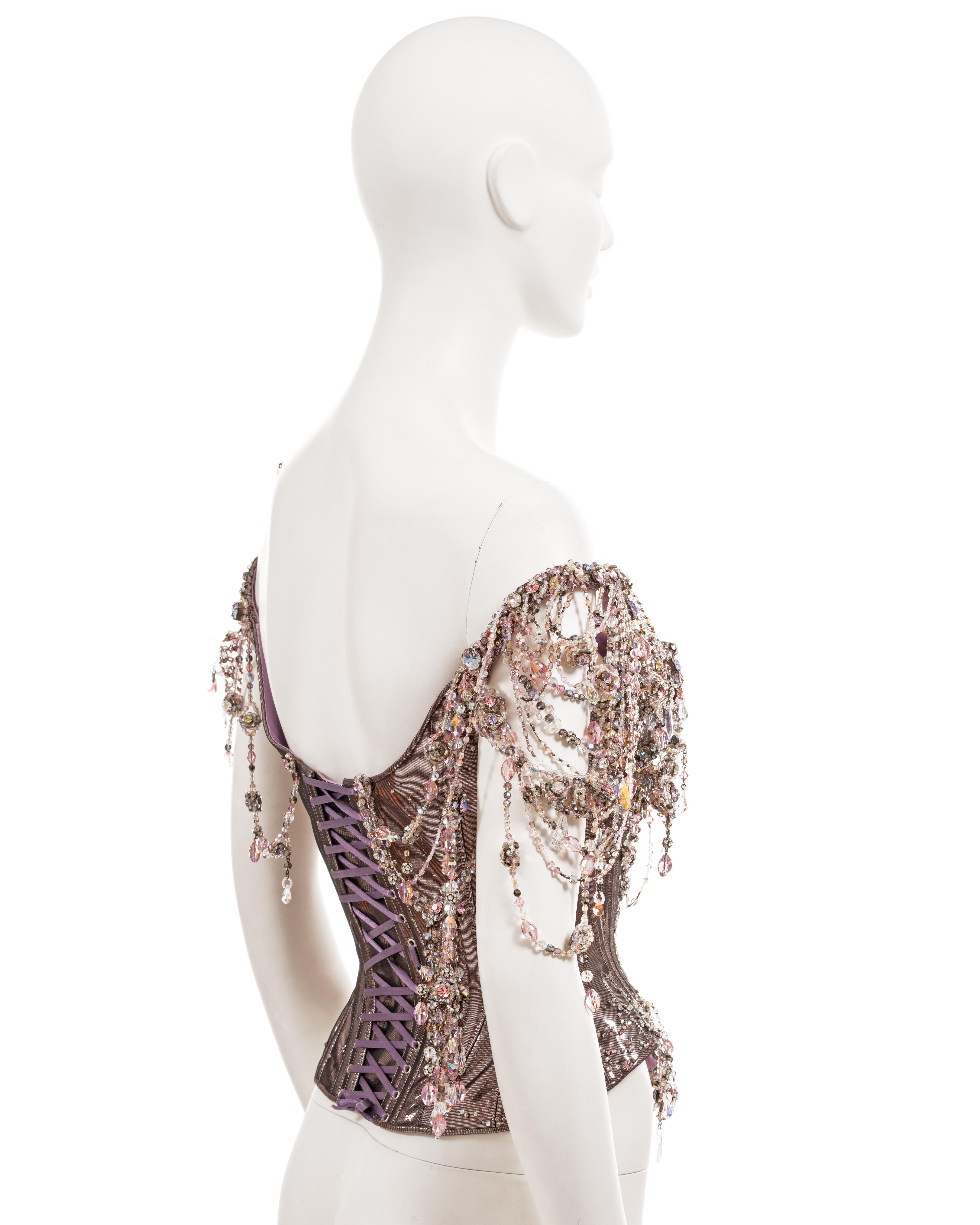 Christian Lacroix Haute Couture Crystal Adorned Mr. Pearl Corset, ss 1996 3
