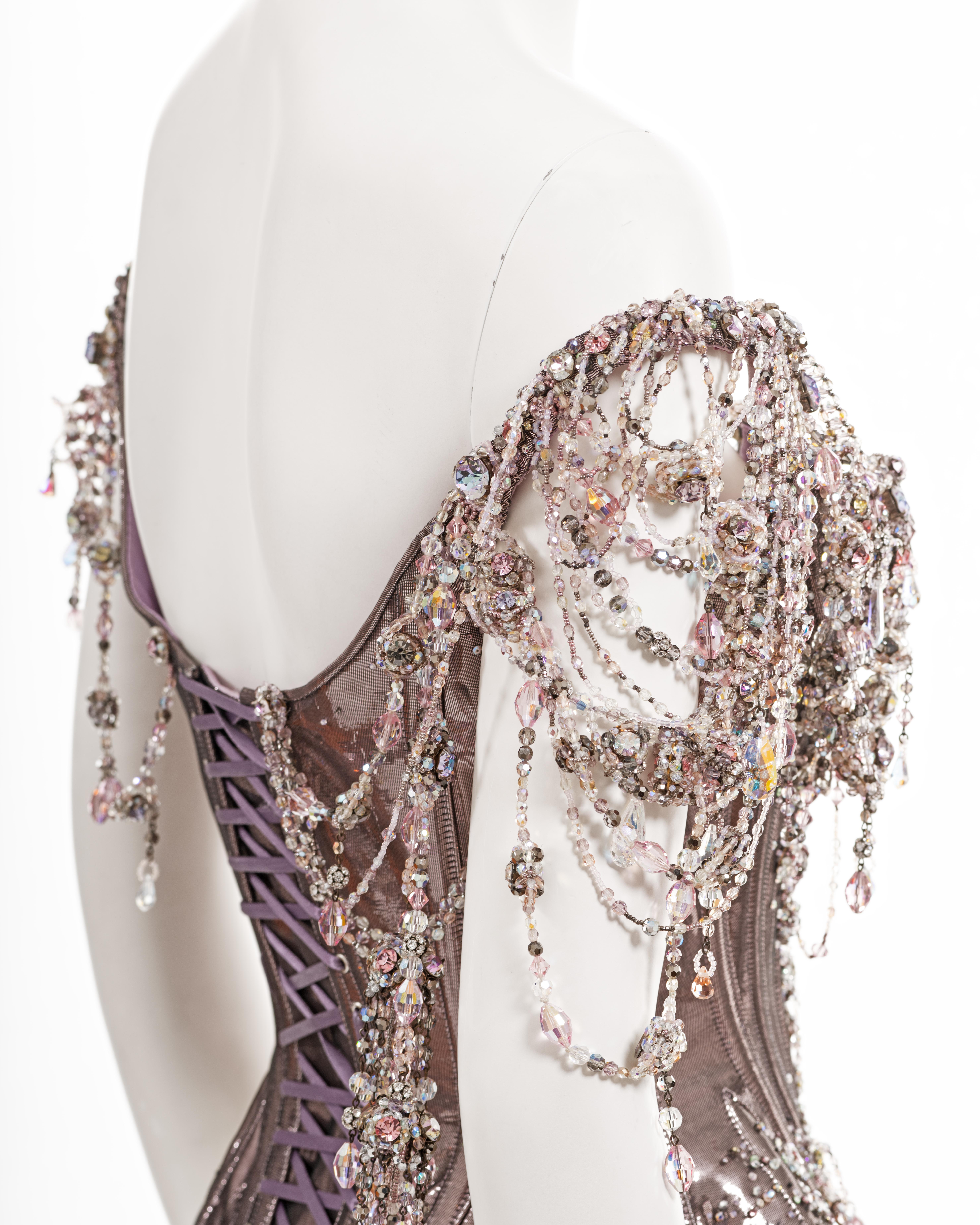 Christian Lacroix Haute Couture Crystal Adorned Mr. Pearl Corset, ss 1996 4