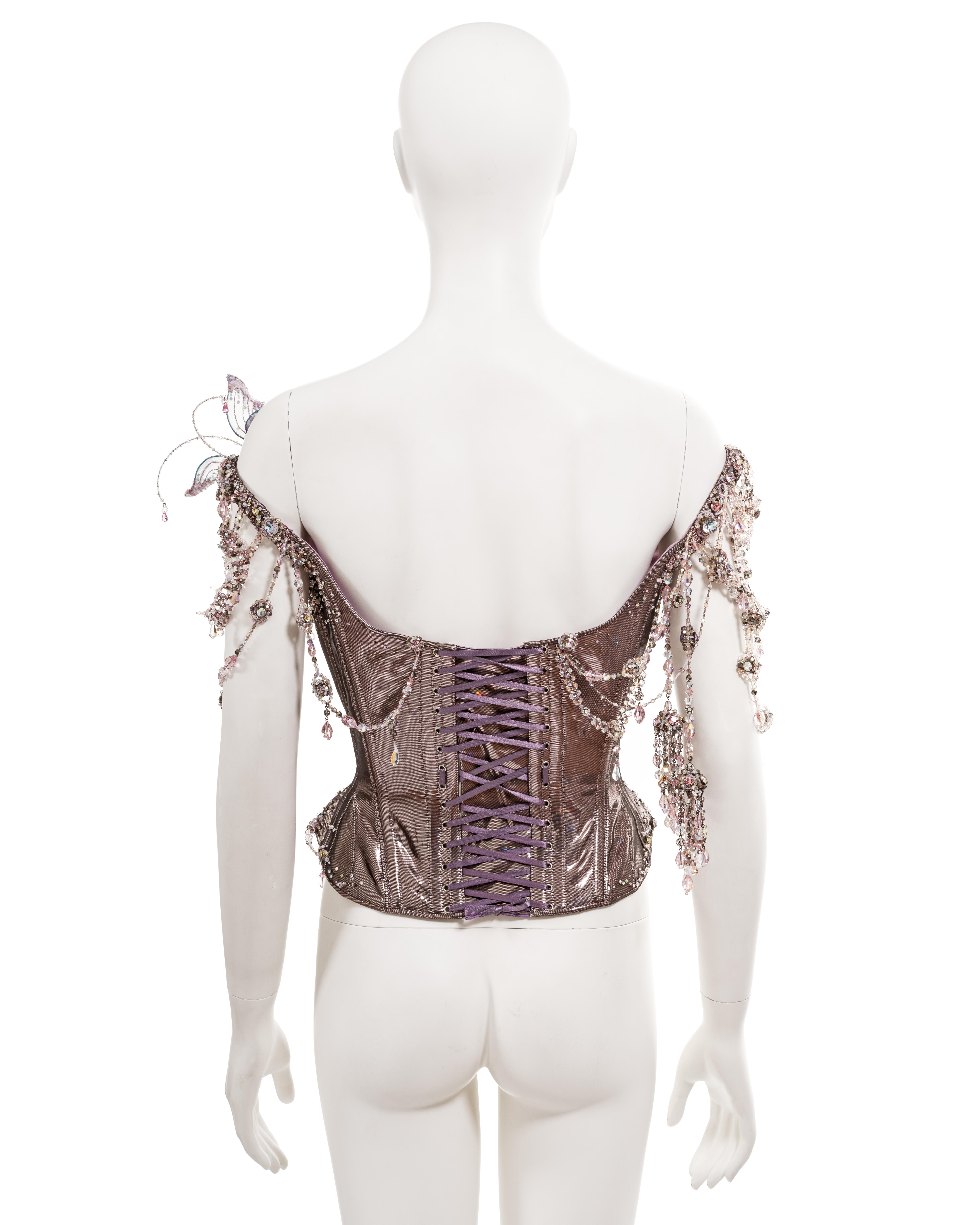 Christian Lacroix Haute Couture Crystal Adorned Mr. Pearl Corset, ss 1996 5
