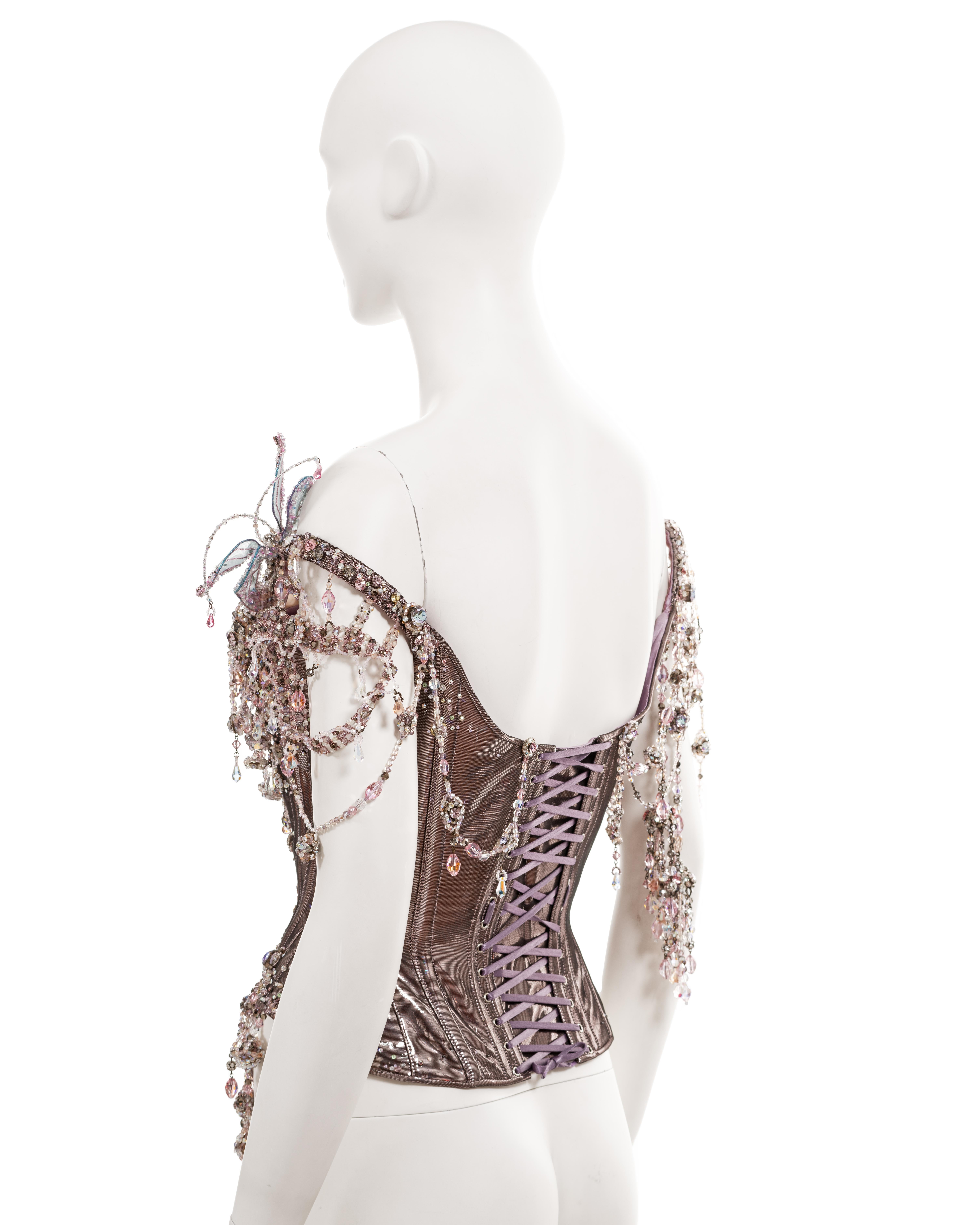 Christian Lacroix Haute Couture Crystal Adorned Mr. Pearl Corset, ss 1996 6
