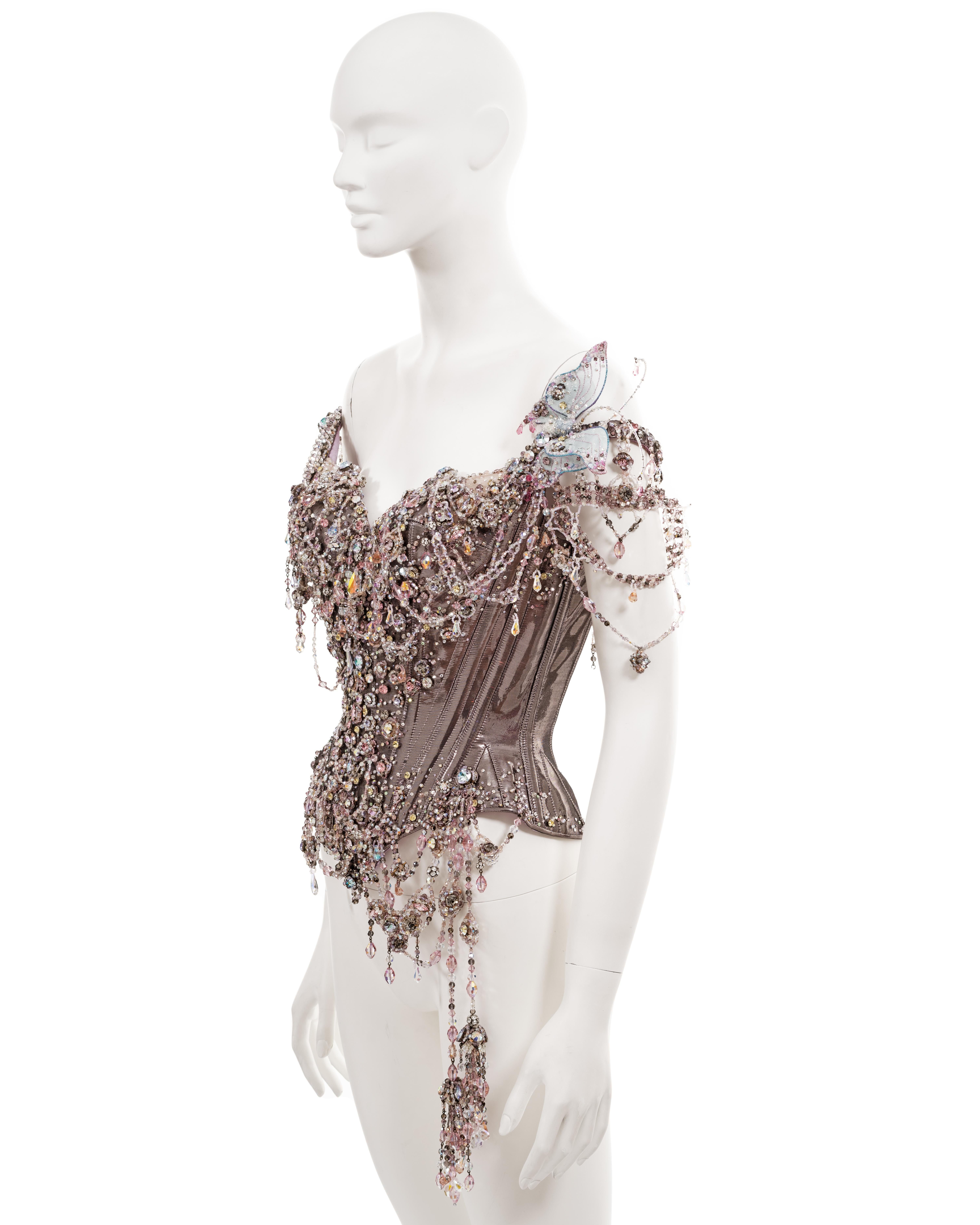 Christian Lacroix Haute Couture Crystal Adorned Mr. Pearl Corset, ss 1996 8
