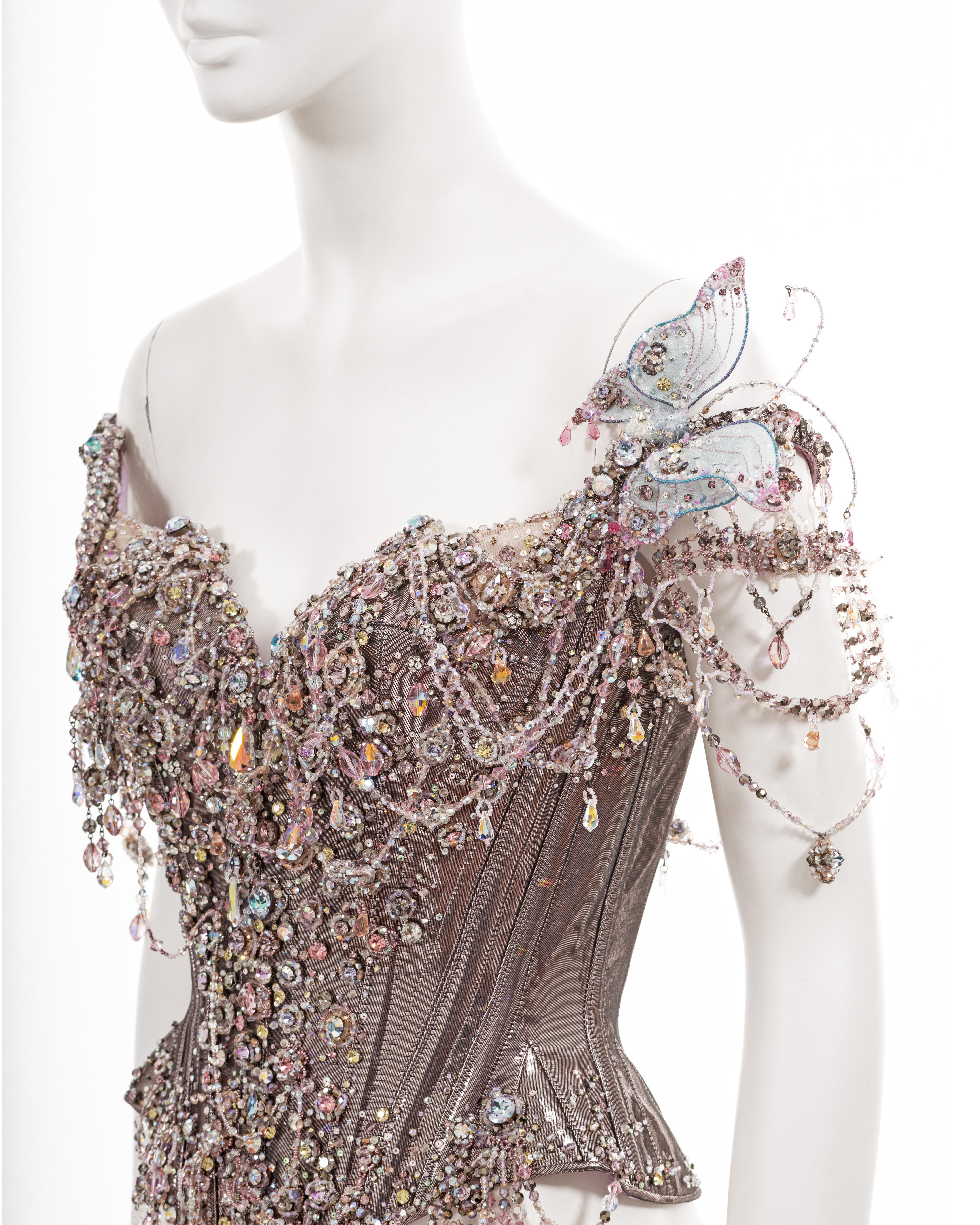 Christian Lacroix Haute Couture Crystal Adorned Mr. Pearl Corset, ss 1996 9