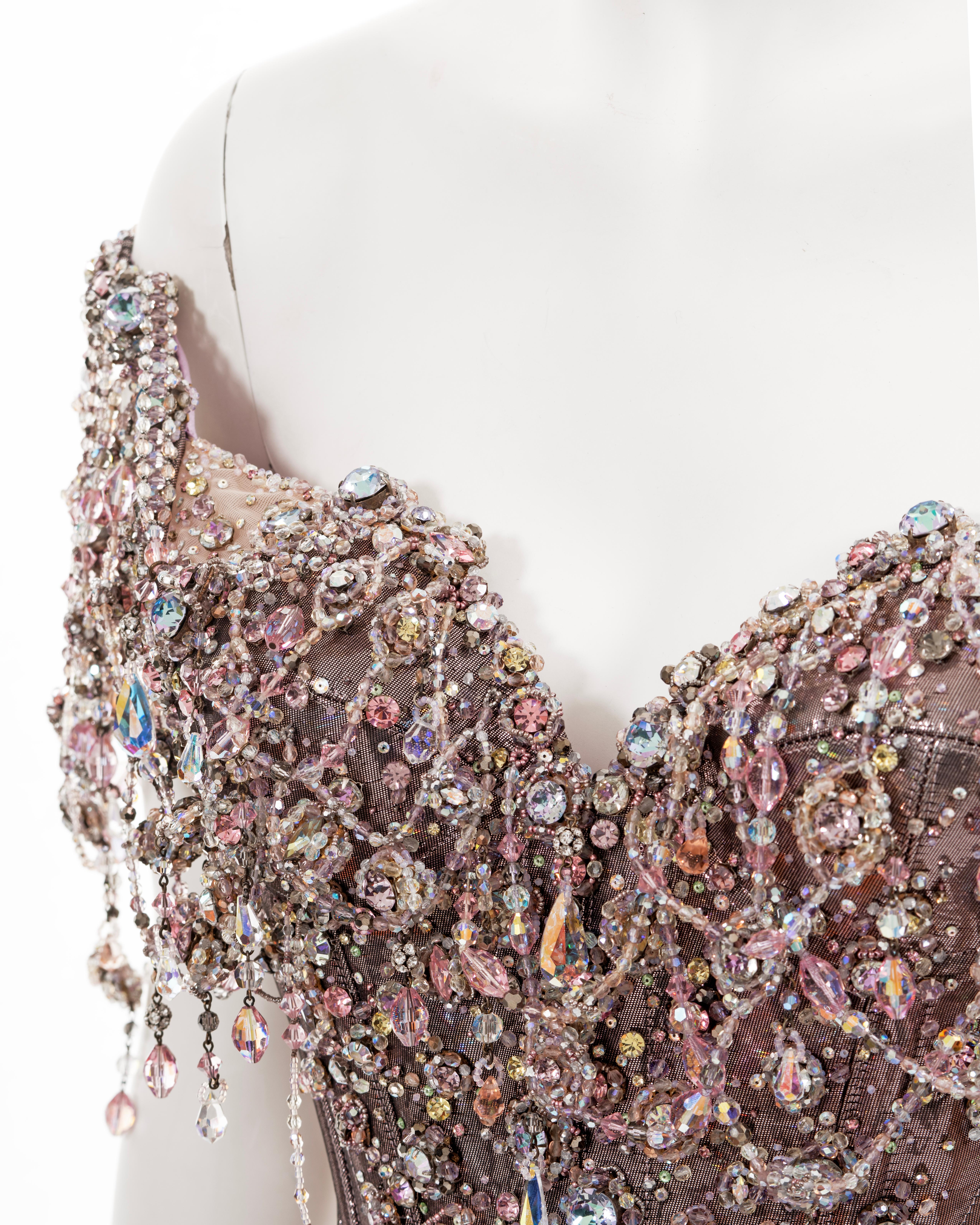 Christian Lacroix Haute Couture Crystal Adorned Mr. Pearl Corset, ss 1996 10