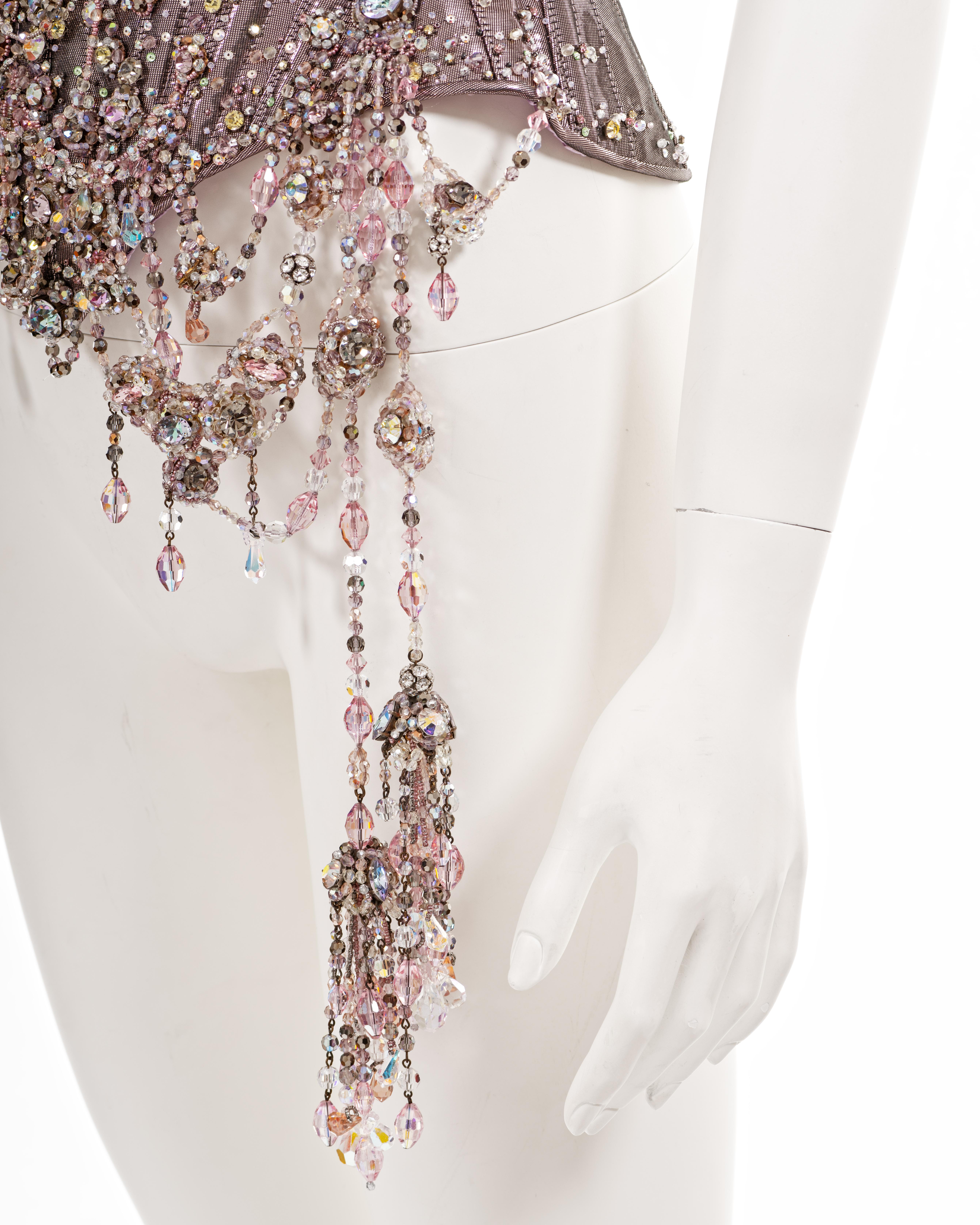 Christian Lacroix Haute Couture Crystal Adorned Mr. Pearl Corset, ss 1996 11
