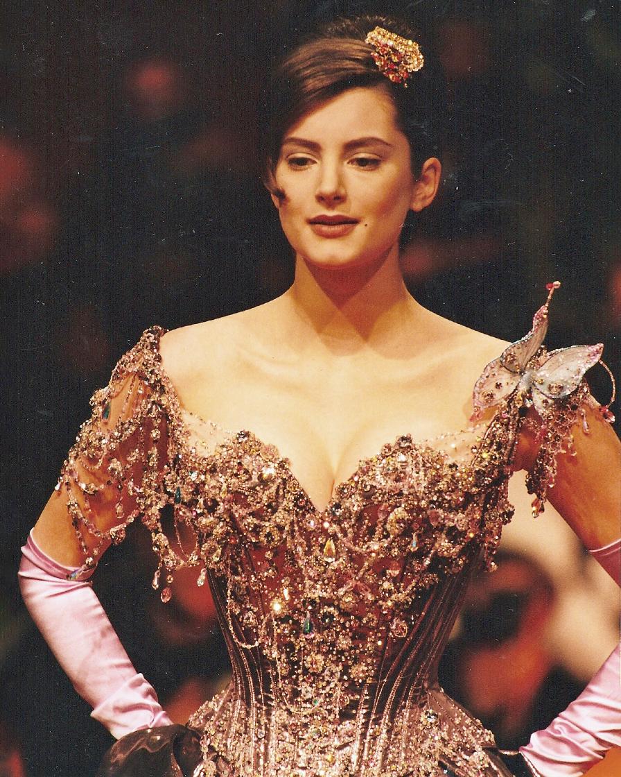 Christian Lacroix Haute Couture Crystal Adorned Mr. Pearl Corset, ss 1996 In Excellent Condition In London, GB