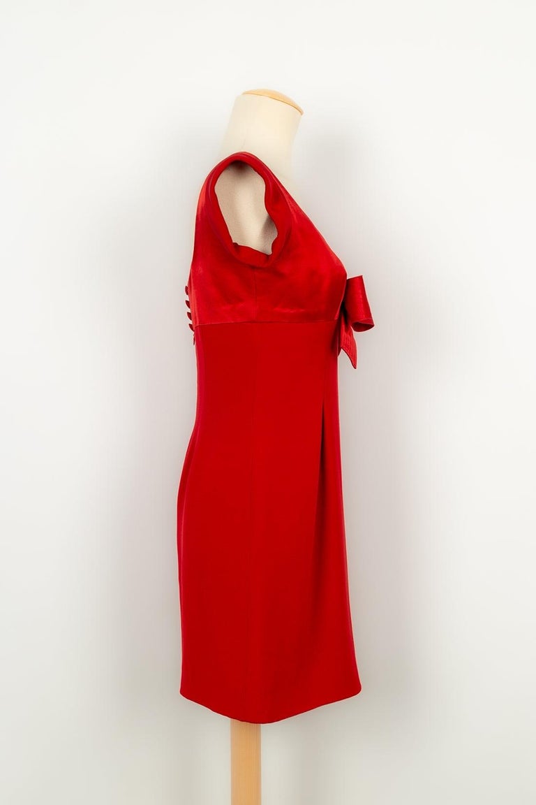 Christian Lacroix Haute Couture Dress In Red Silk With Silk Lining, 1995 Christian Lacroix Haute Couture Dress In Red Silk With Silk Lining, 1995