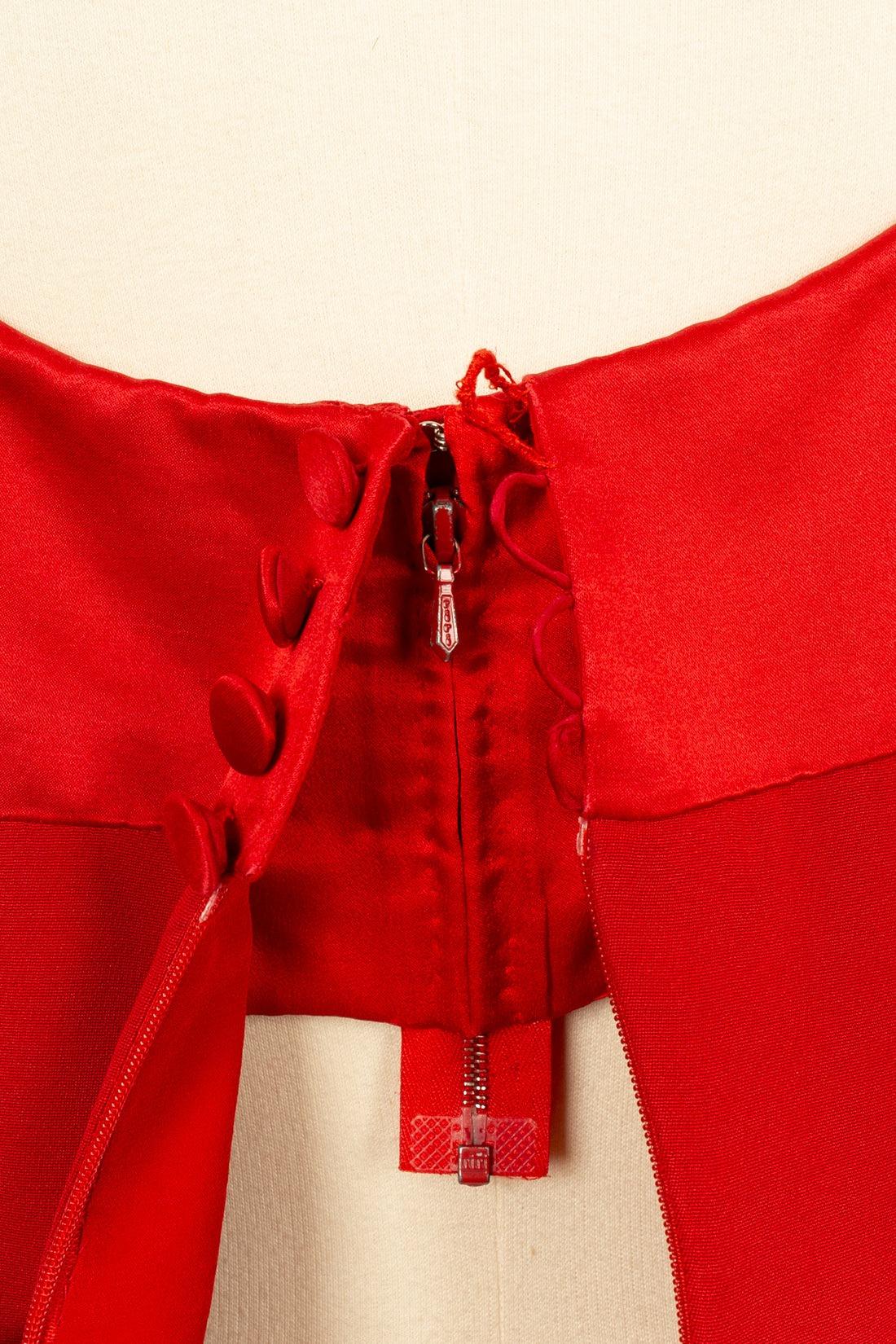 Christian Lacroix Haute Couture Dress in Red Silk with Silk Lining, 1995 For Sale 3