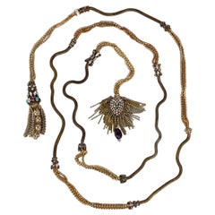 Christian Lacroix Haute Couture Collier/Belt en métal doré