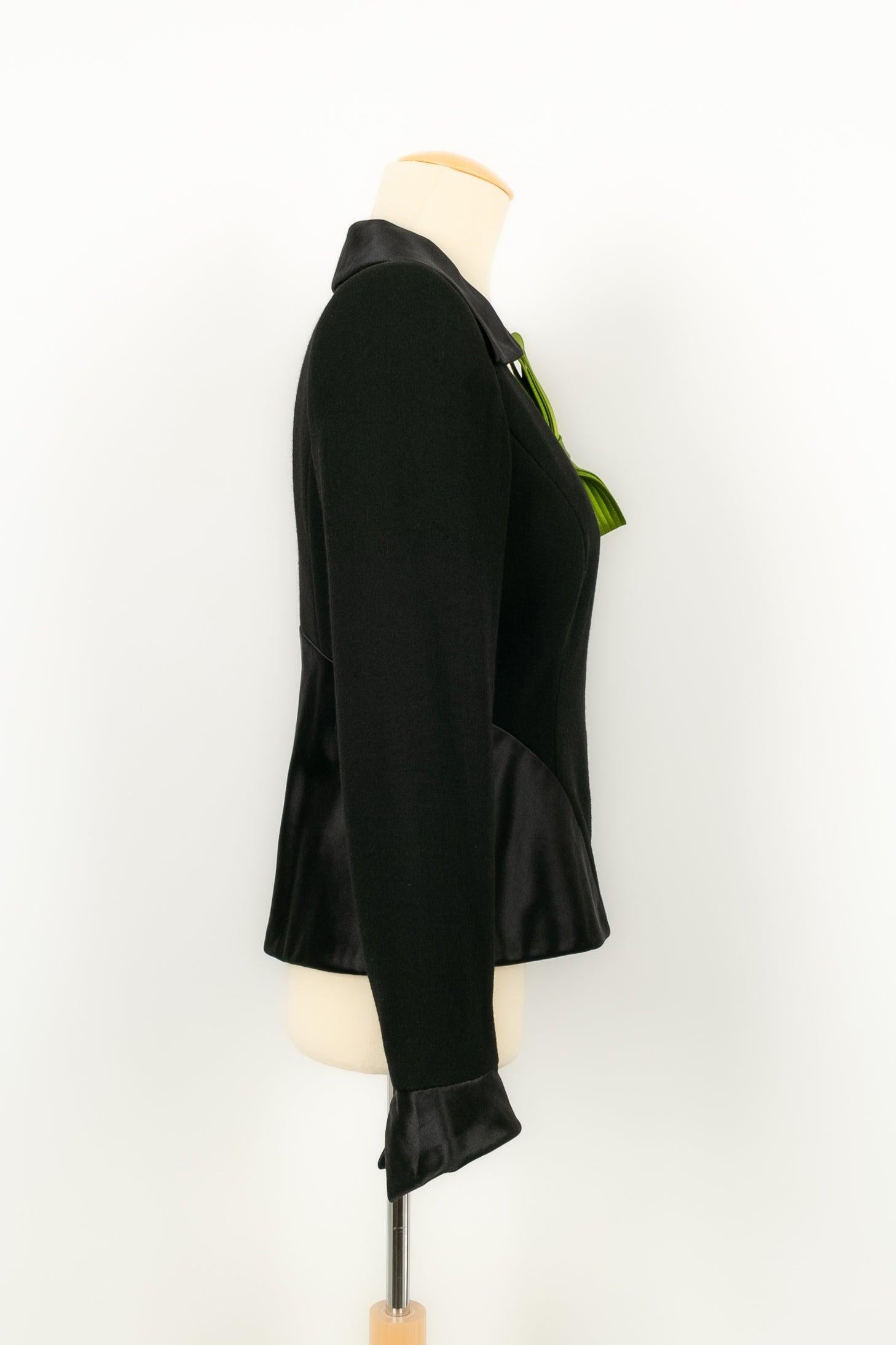 Christian Lacroix Haute Couture Set Composed of Black Jacket and Brooch For Sale 1
