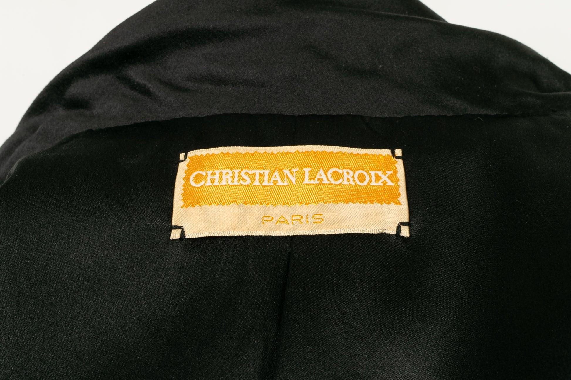 Christian Lacroix Haute Couture Set Composed of Black Jacket and Brooch For Sale 2