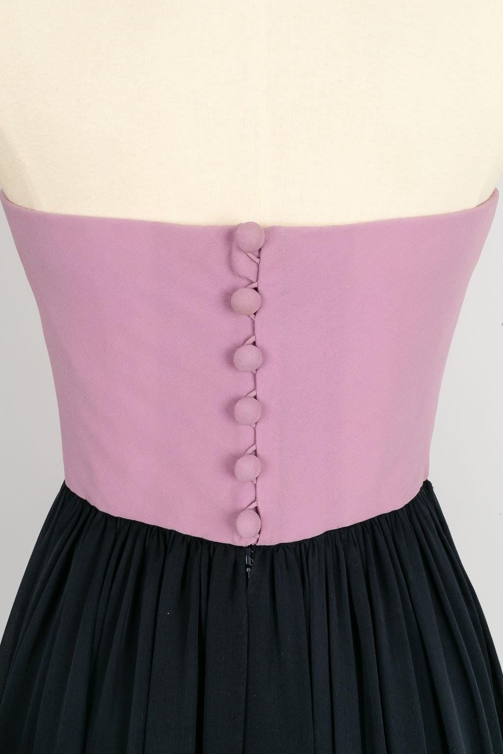 Christian Lacroix Haute Couture Two-Tone Silk Jumpsuit For Sale 1